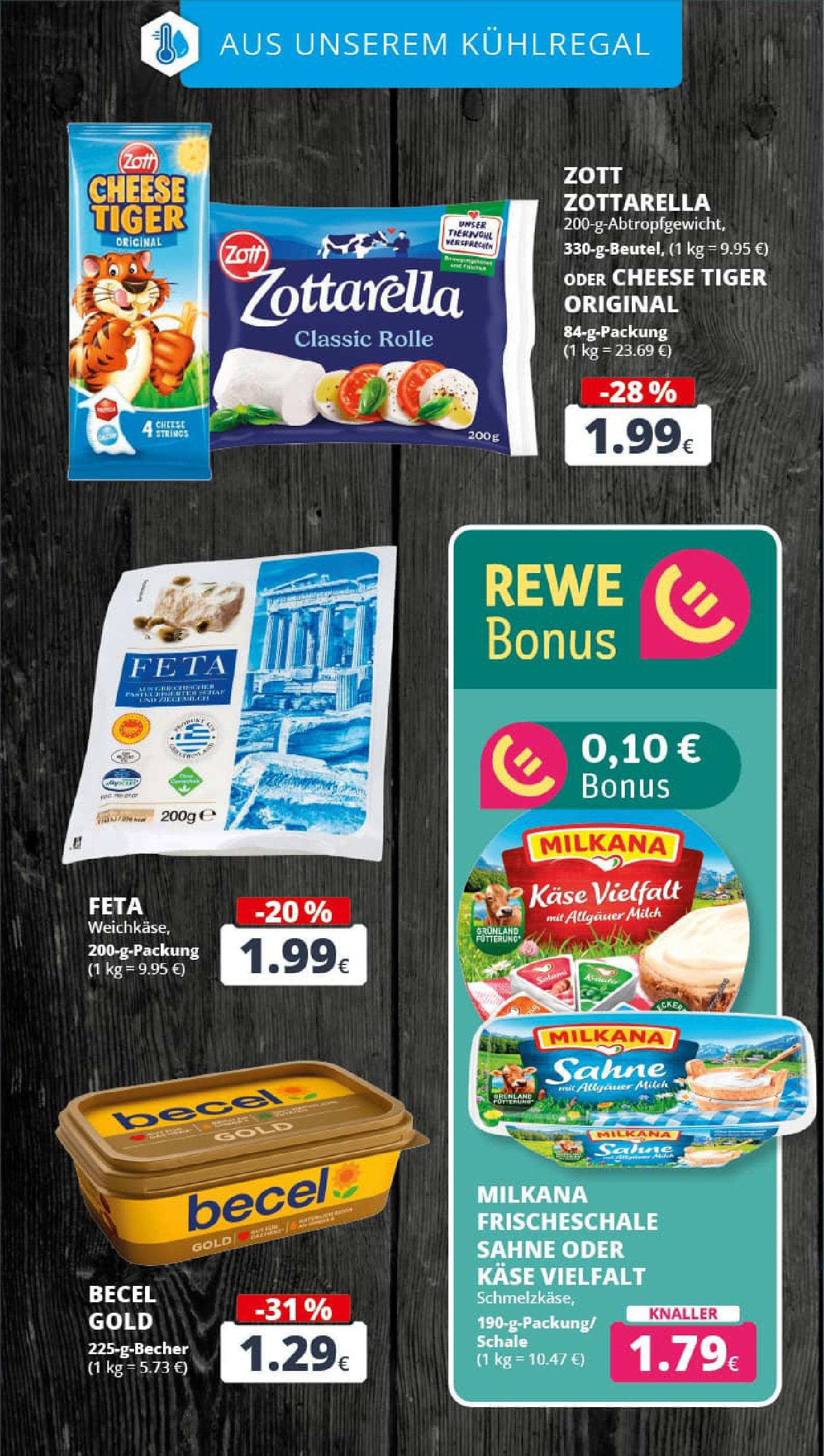REWE Prospekt ab 28.09.2025 zum Blättern » Angebote | Seite: 15 | Produkte: Feta, Milch, Milkana, Sahne