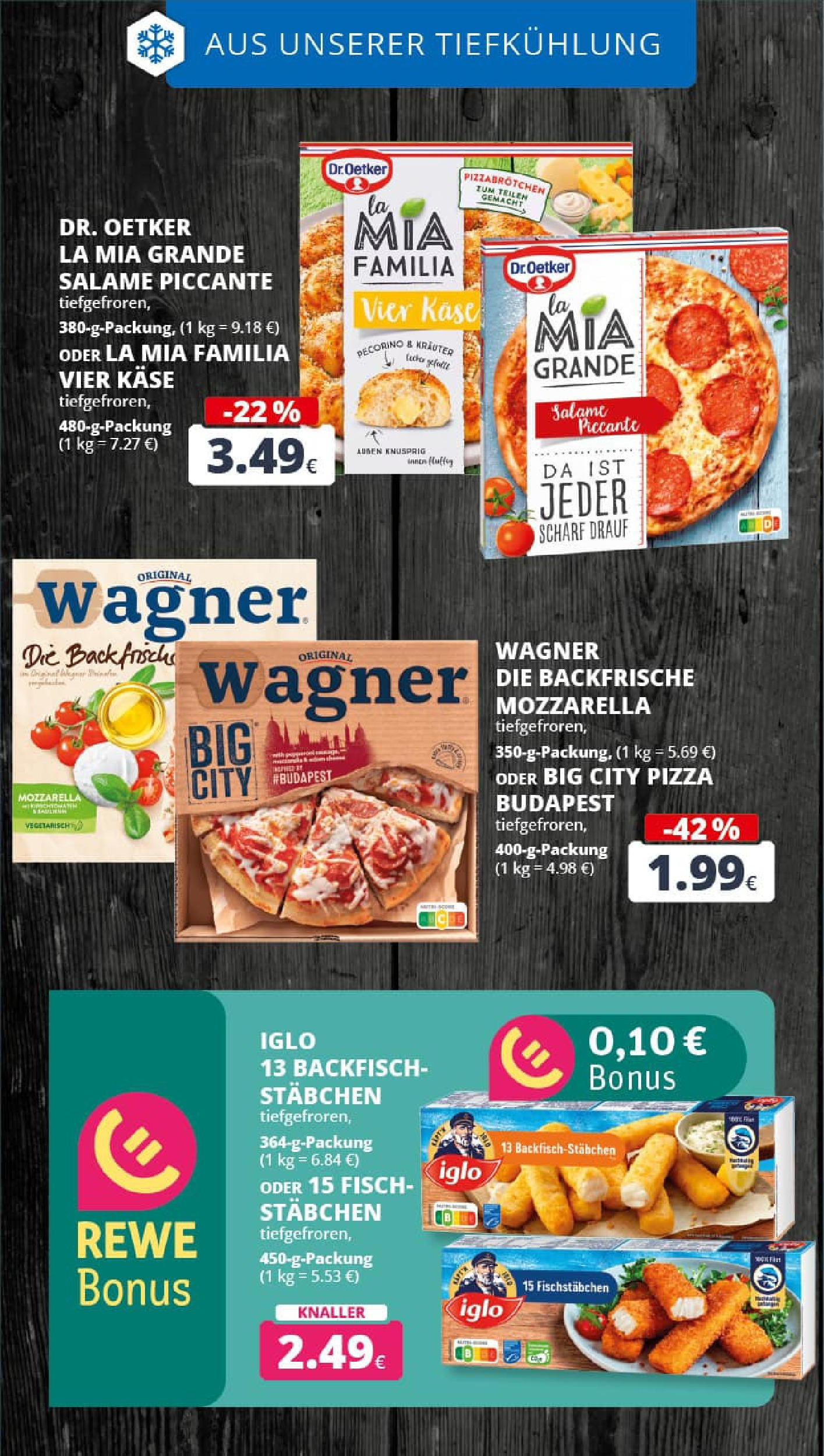 REWE Prospekt ab 28.09.2025 zum Blättern » Angebote | Seite: 17 | Produkte: Iglo, Fisch, Fischstabchen, Salami