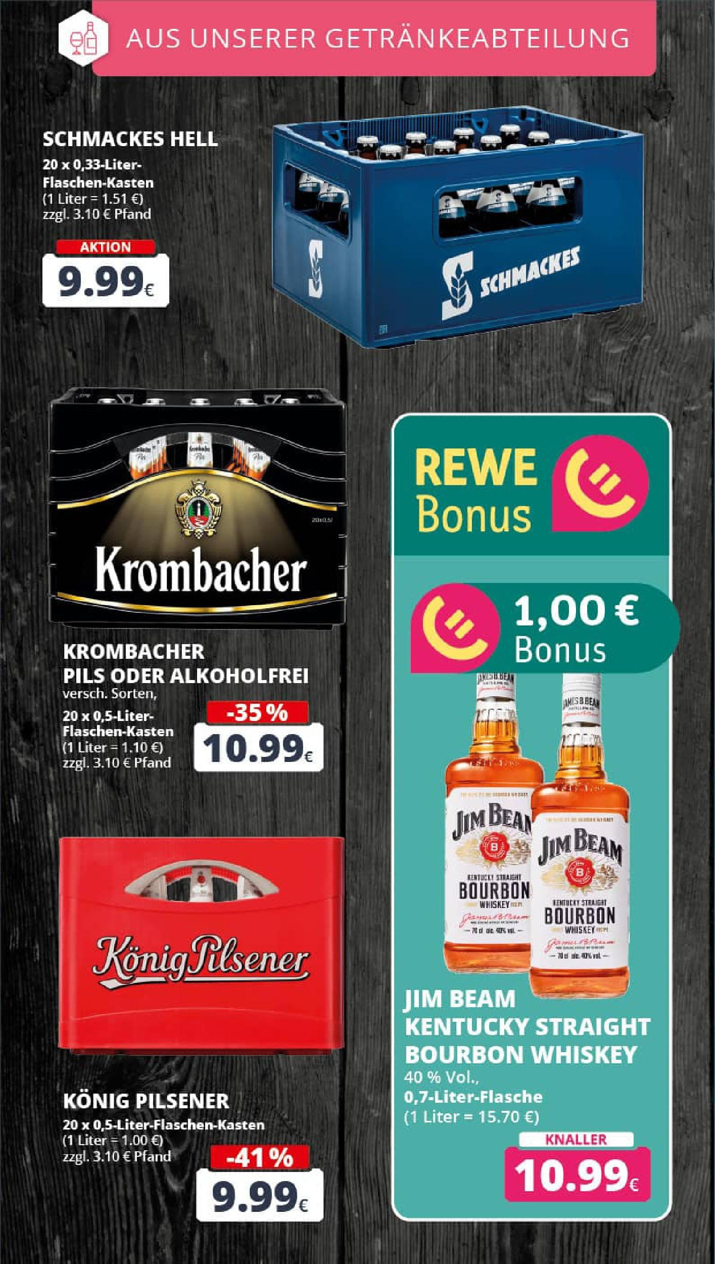 REWE Prospekt ab 28.09.2025 zum Blättern » Angebote | Seite: 18 | Produkte: Jim beam, Krombacher, Bourbon, Whiskey