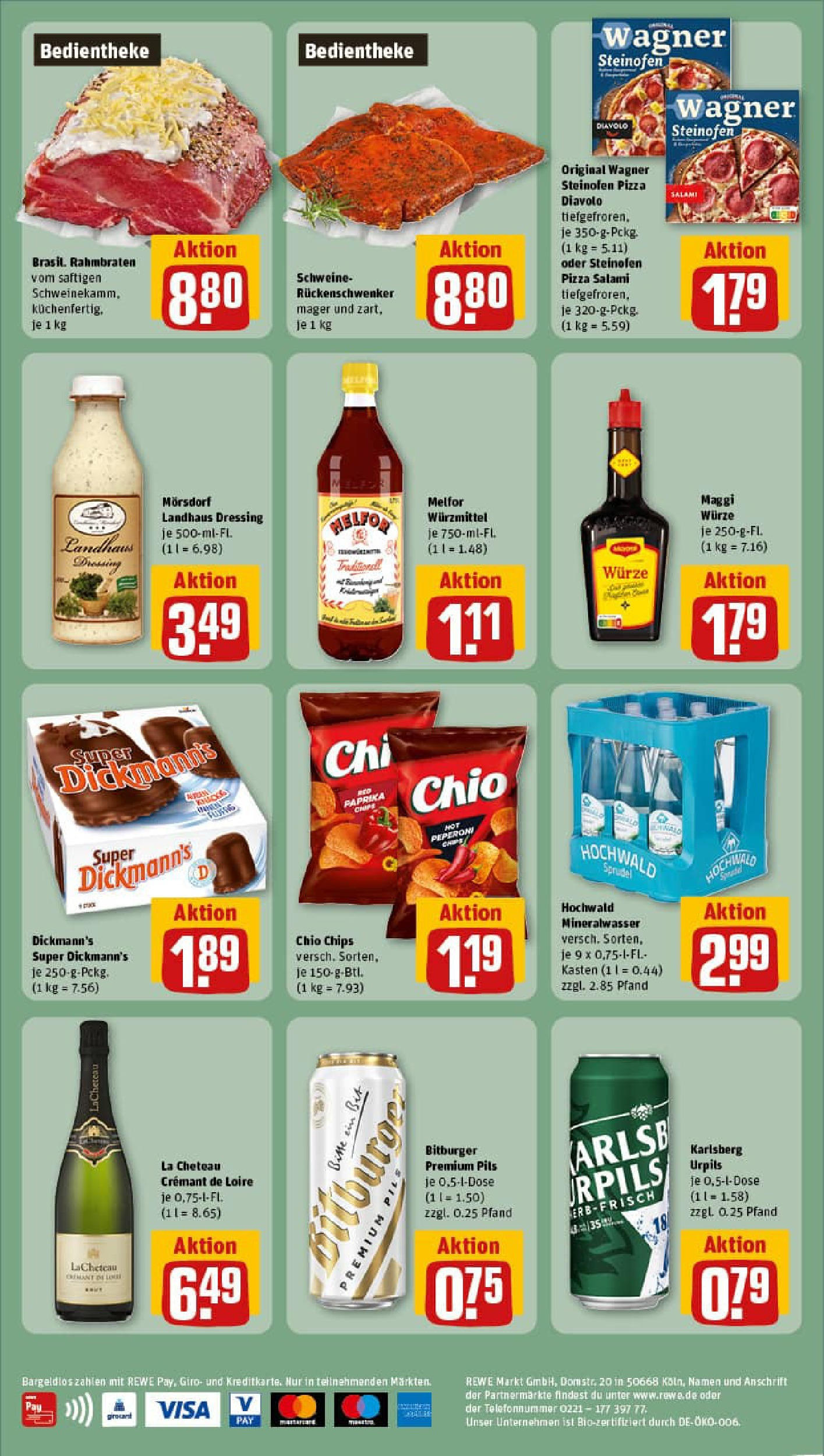 REWE Prospekt ab 28.09.2025 zum Blättern » Angebote | Seite: 2 | Produkte: Pils, Dressing, Mineralwasser, Chips