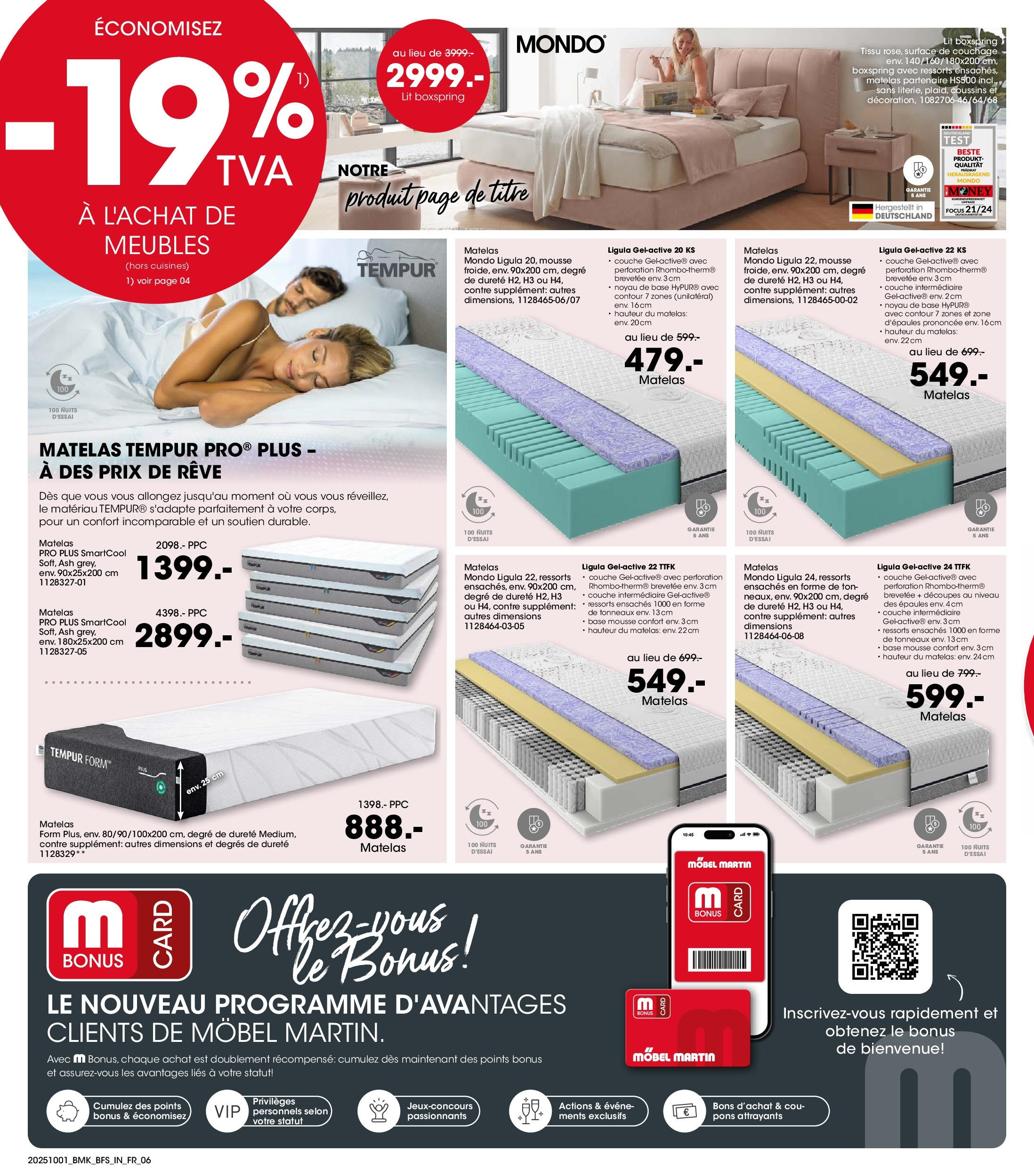 Möbel Martin - Möbel Martin: Offres hebdomadaires à partir du 30/09/2025 - promo en ligne | Page: 6 | Produits: Base, Mousse, Lit, Matelas