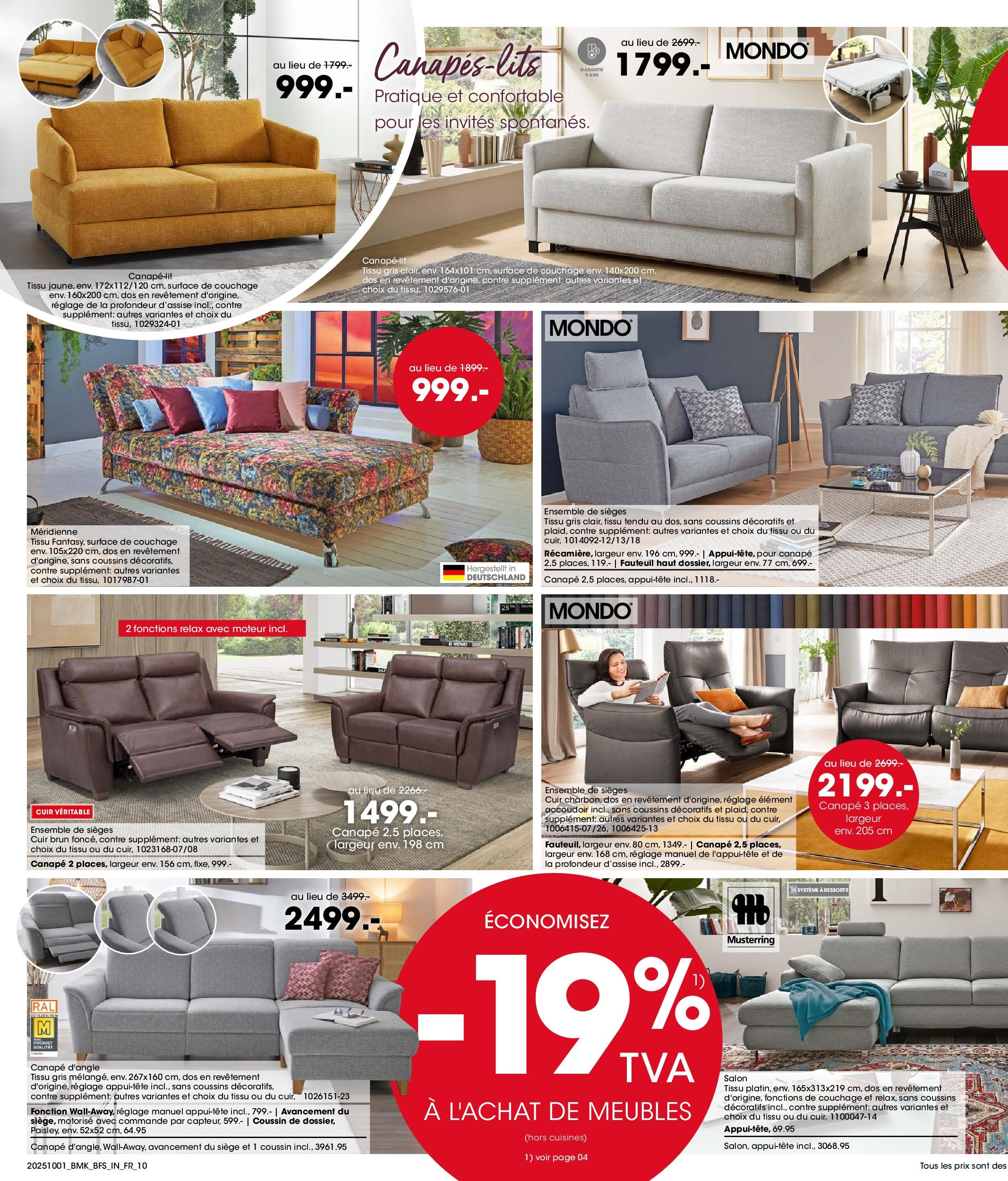 Möbel Martin - Möbel Martin: Offres hebdomadaires à partir du 30/09/2025 - promo en ligne | Page: 10 | Produits: Canapé, Fauteuil