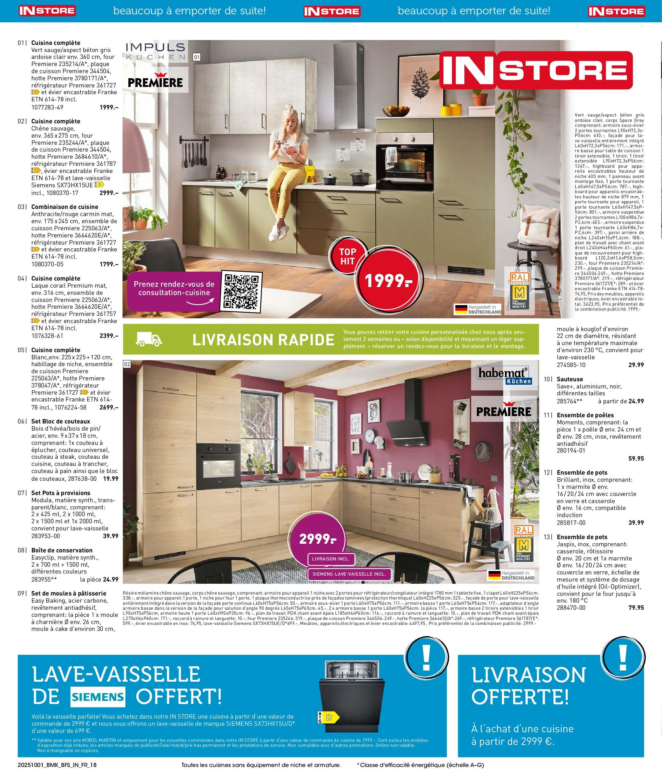 Möbel Martin - Möbel Martin: Offres hebdomadaires à partir du 30/09/2025 - promo en ligne | Page: 18 | Produits: Réfrigérateur, Casserole, Table, Combinaison