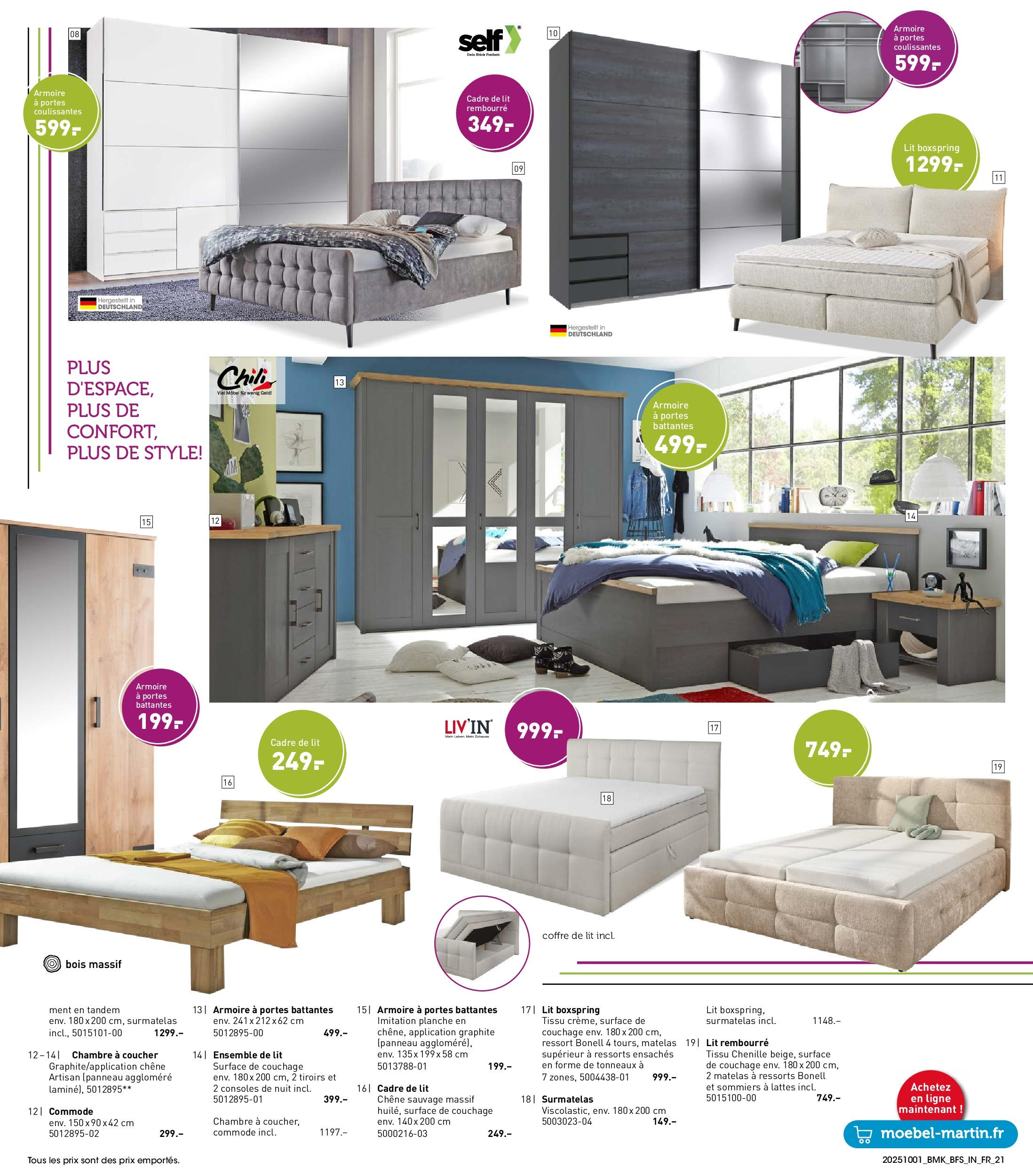 Möbel Martin - Möbel Martin: Offres hebdomadaires à partir du 30/09/2025 - promo en ligne | Page: 21 | Produits: Surmatelas, Commode, Portes, Cadre