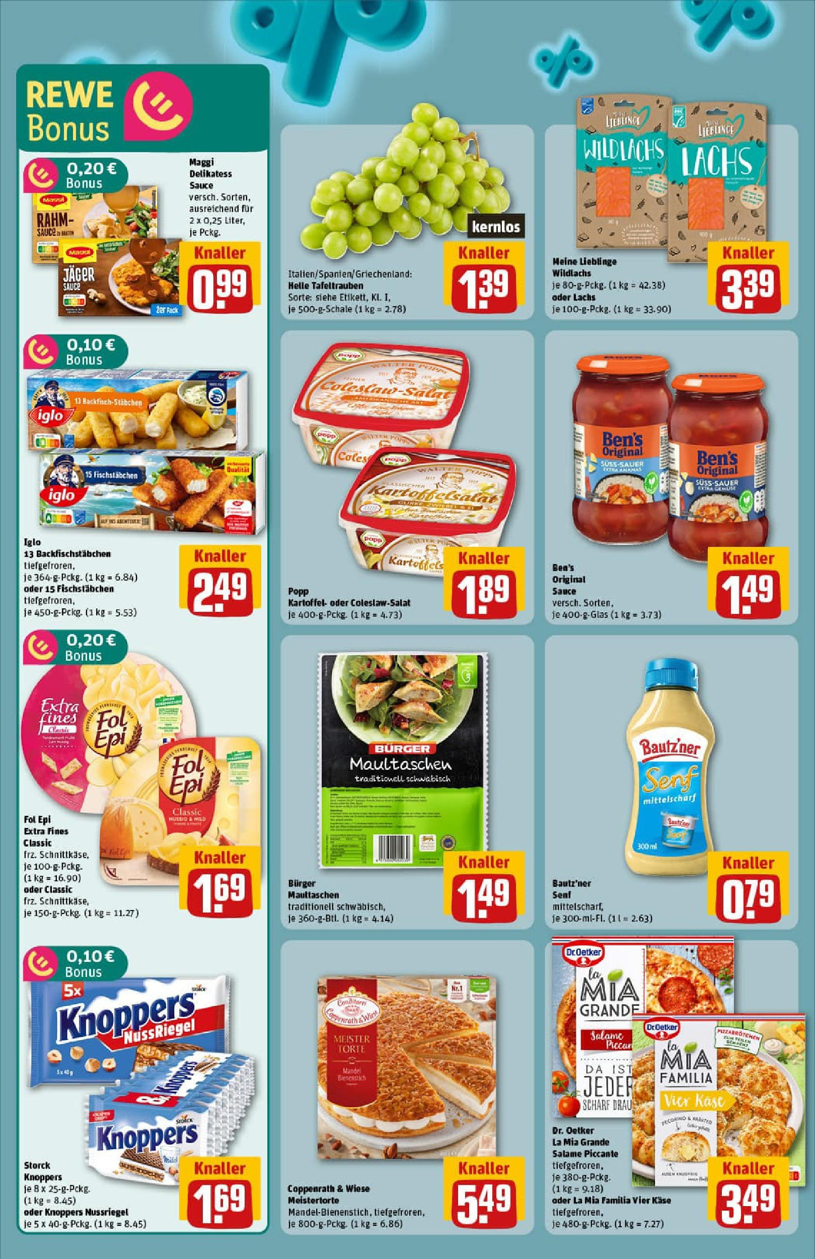 REWE Prospekt ab 28.09.2025 zum Blättern » Angebote | Seite: 5 | Produkte: Käse, Iglo, Fischstabchen, Pizza