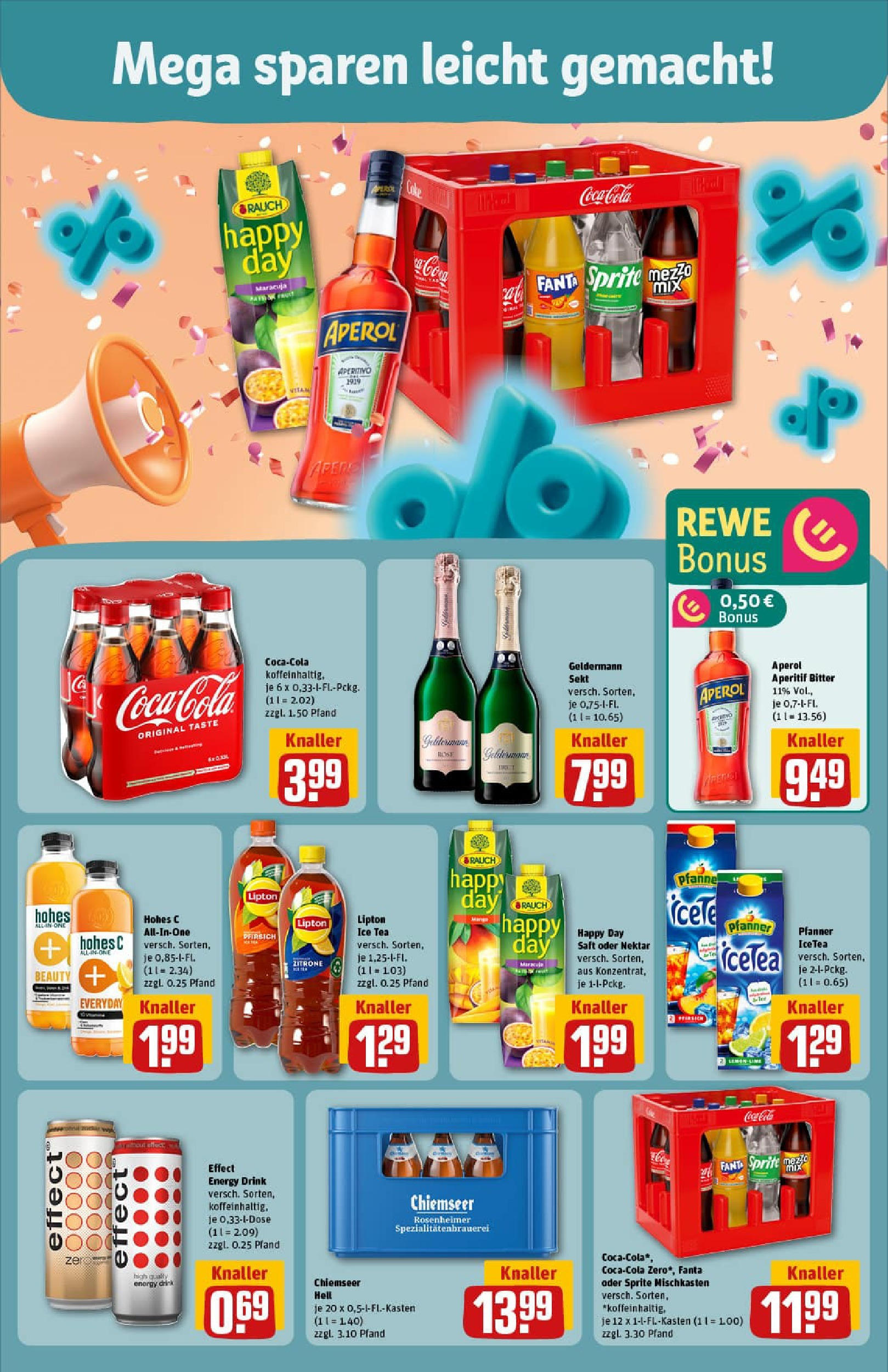 REWE Prospekt ab 28.09.2025 zum Blättern » Angebote | Seite: 8 | Produkte: Coca cola, Fanta, Cola, Hohes c