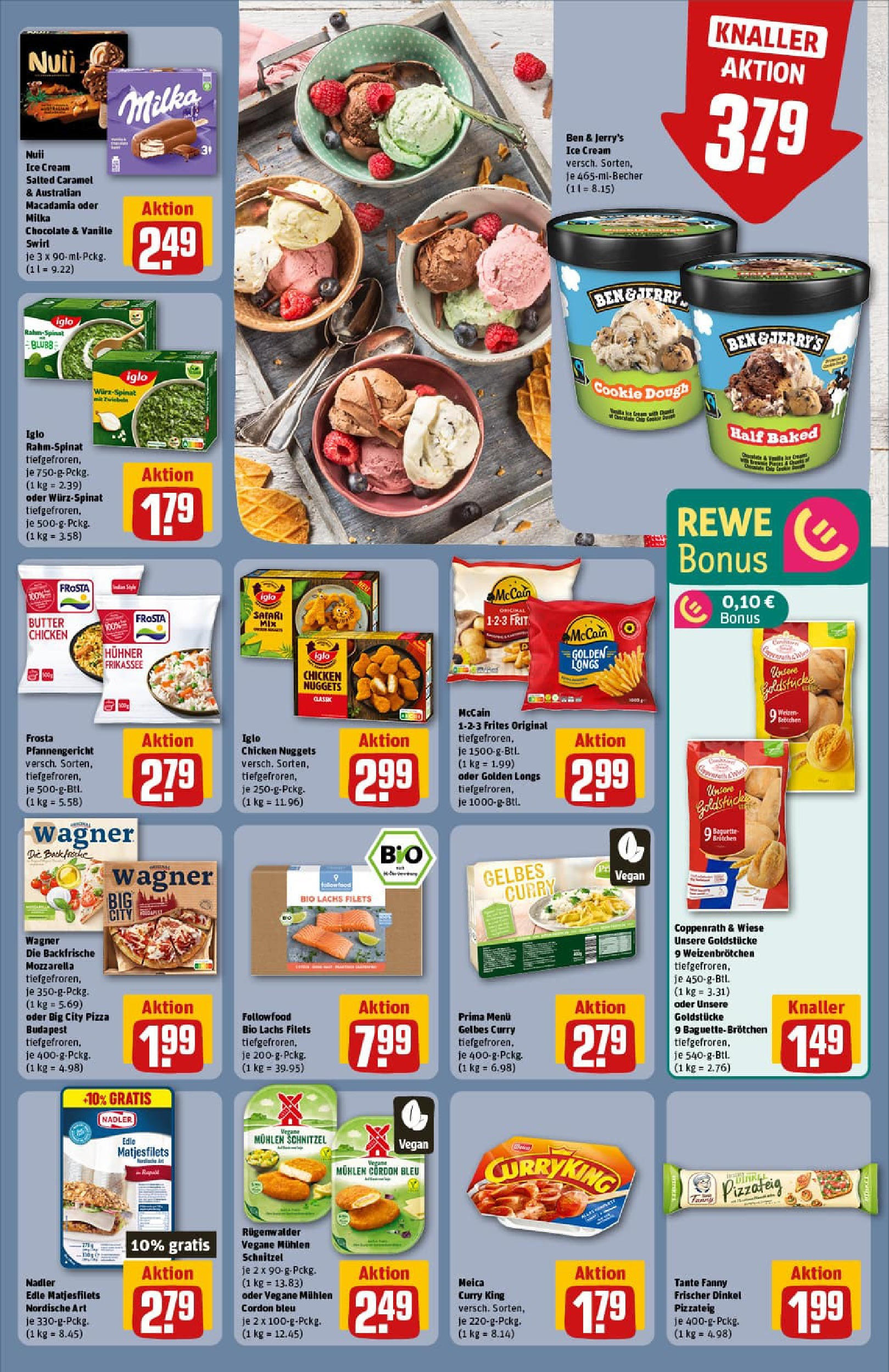 REWE Prospekt ab 28.09.2025 zum Blättern » Angebote | Seite: 21 | Produkte: McCain, Schnitzel, Lachs, Pizza