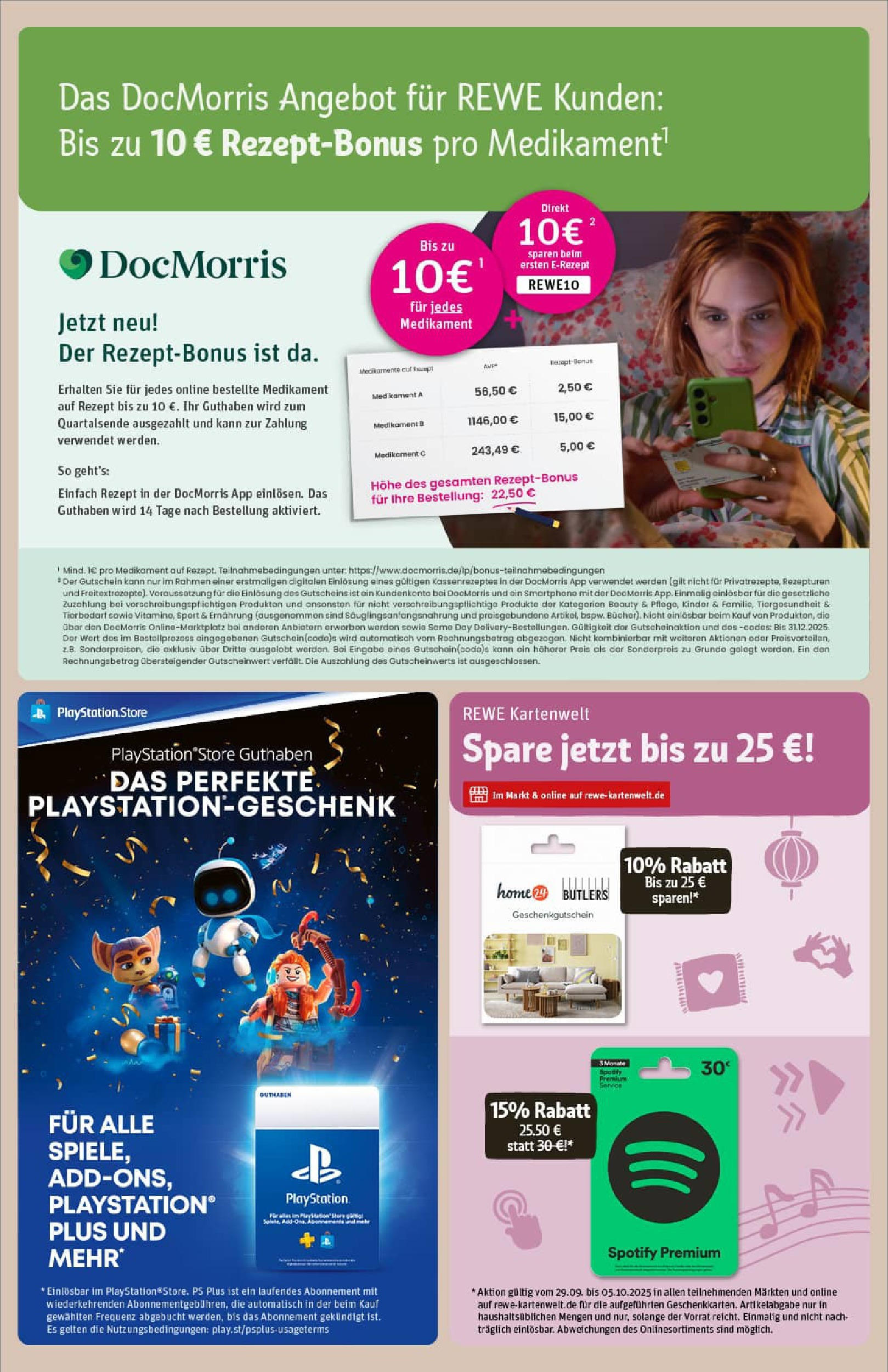REWE Prospekt ab 28.09.2025 zum Blättern » Angebote | Seite: 25 | Produkte: Playstation, Smartphone