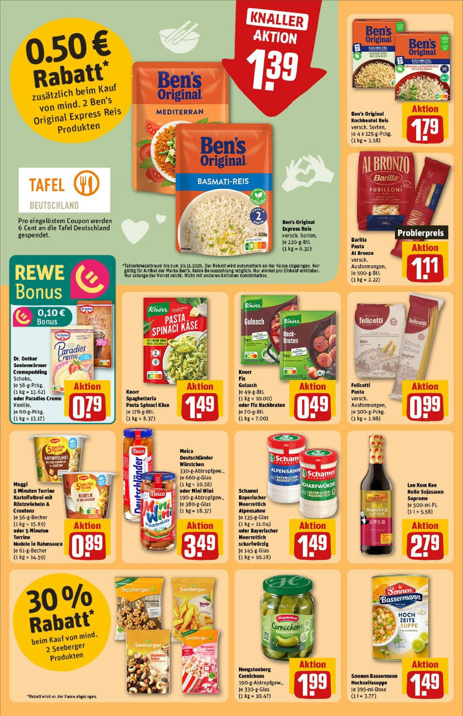 REWE Prospekt ab 28.09.2025 zum Blättern » Angebote | Seite: 26 | Produkte: Knorr fix, Meica, Pasta, Reis