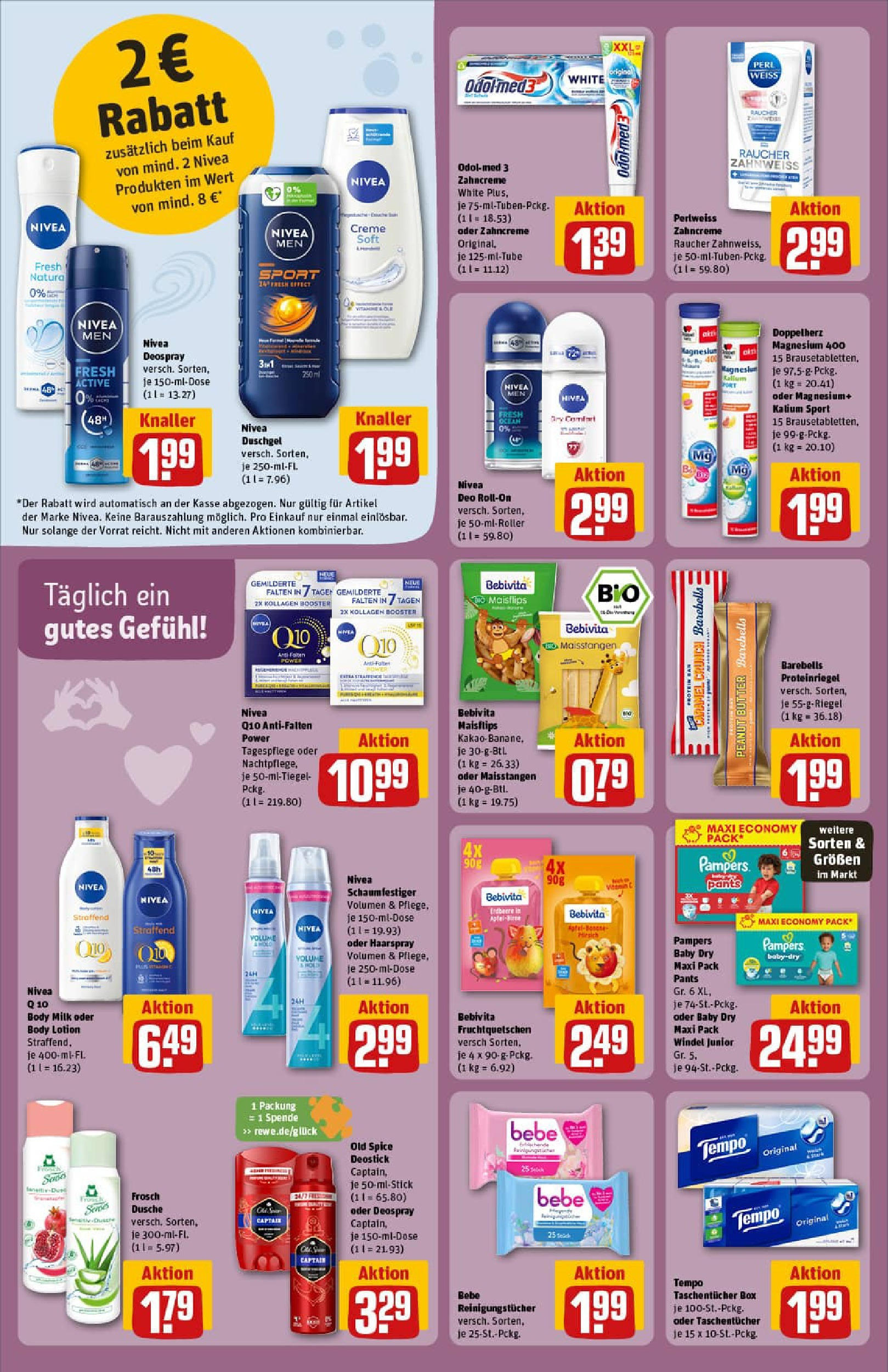 REWE Prospekt ab 28.09.2025 zum Blättern » Angebote | Seite: 30 | Produkte: Box, Pampers, Haarspray, Reinigungstücher