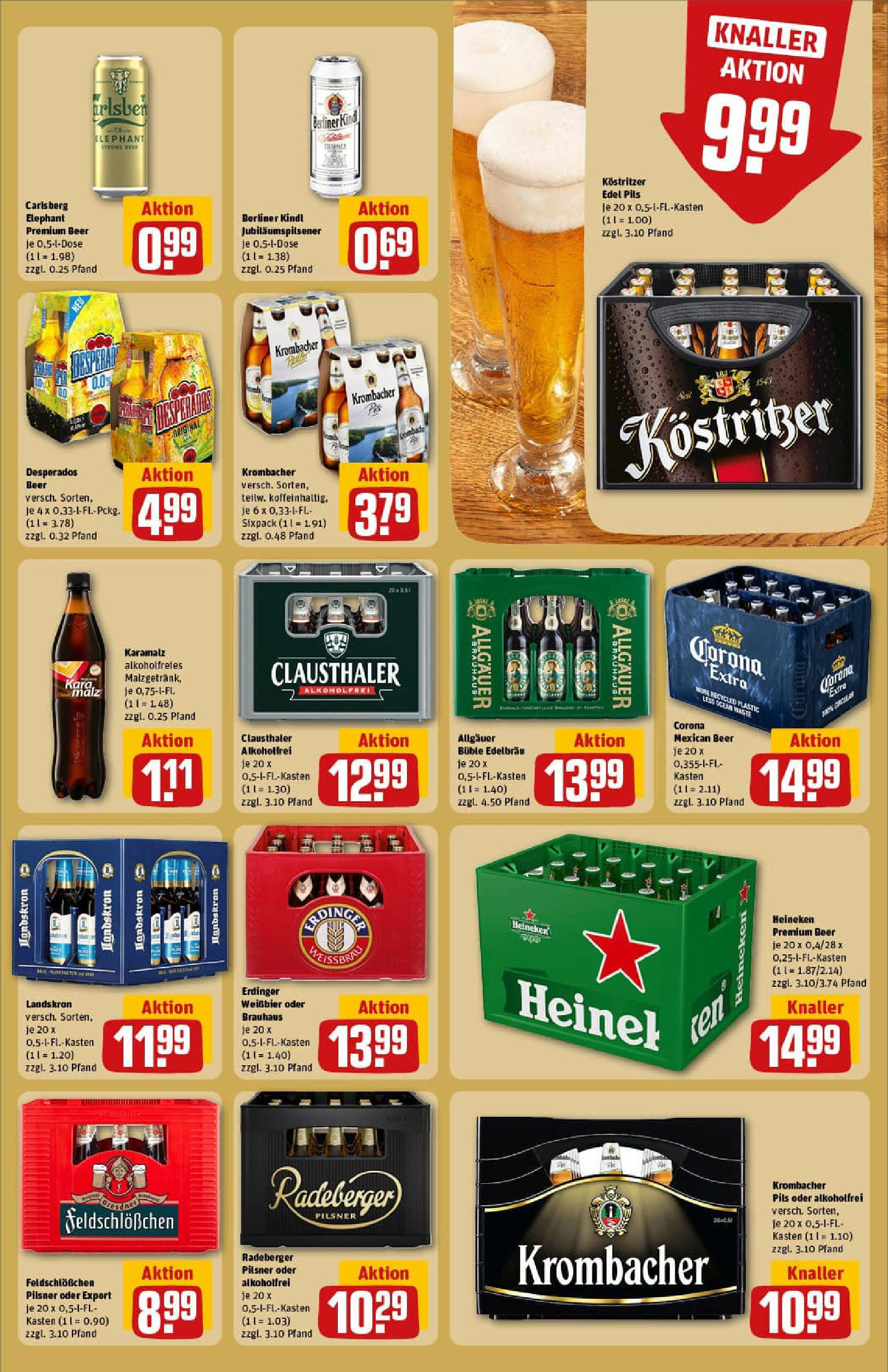 REWE Prospekt ab 28.09.2025 zum Blättern » Angebote | Seite: 23 | Produkte: Carlsberg, Kostritzer, Weißbier, Heineken