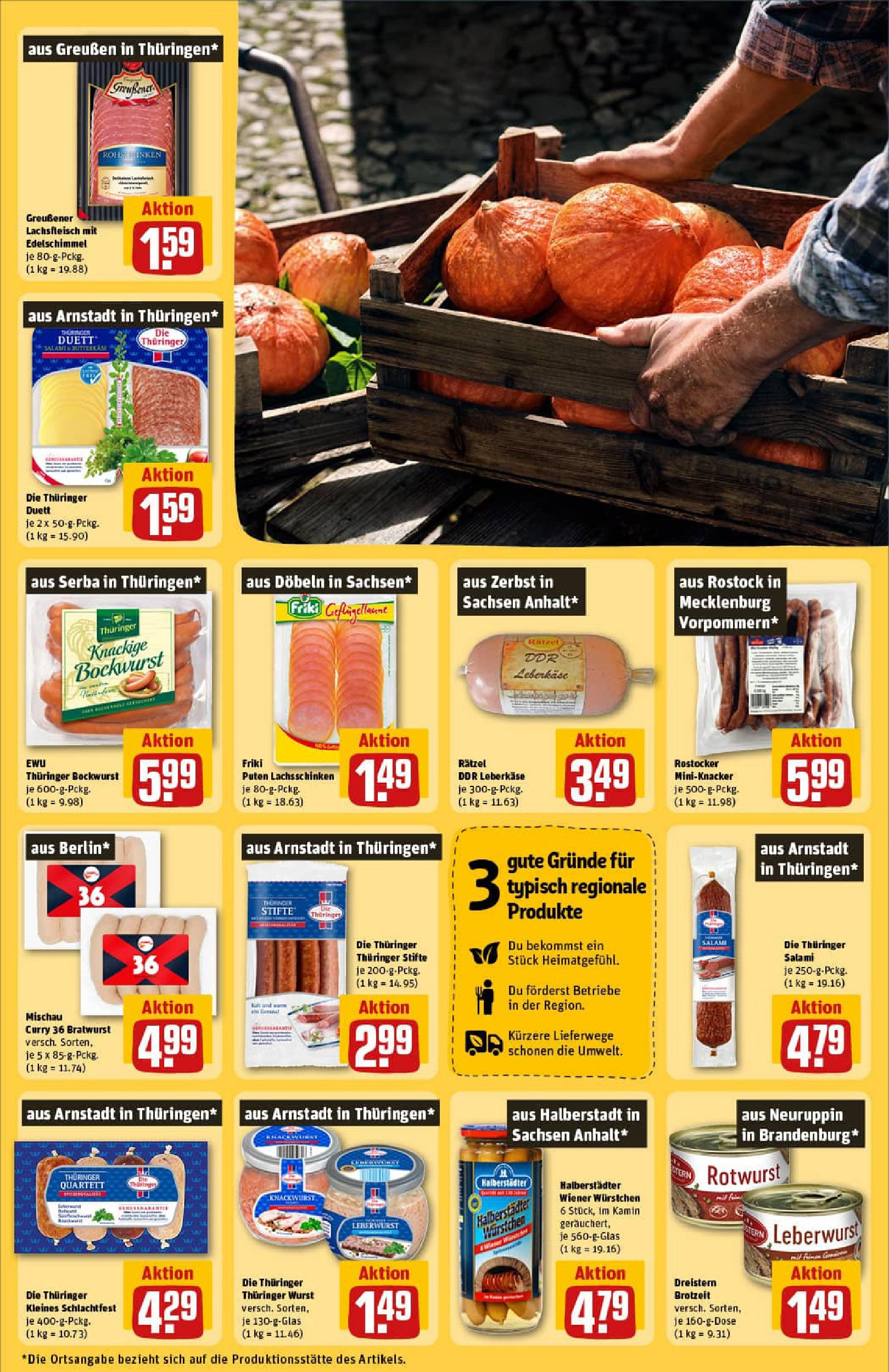 REWE Prospekt ab 28.09.2025 zum Blättern » Angebote | Seite: 29 | Produkte: Bockwurst, Bratwurst, Wurst, Leberkase