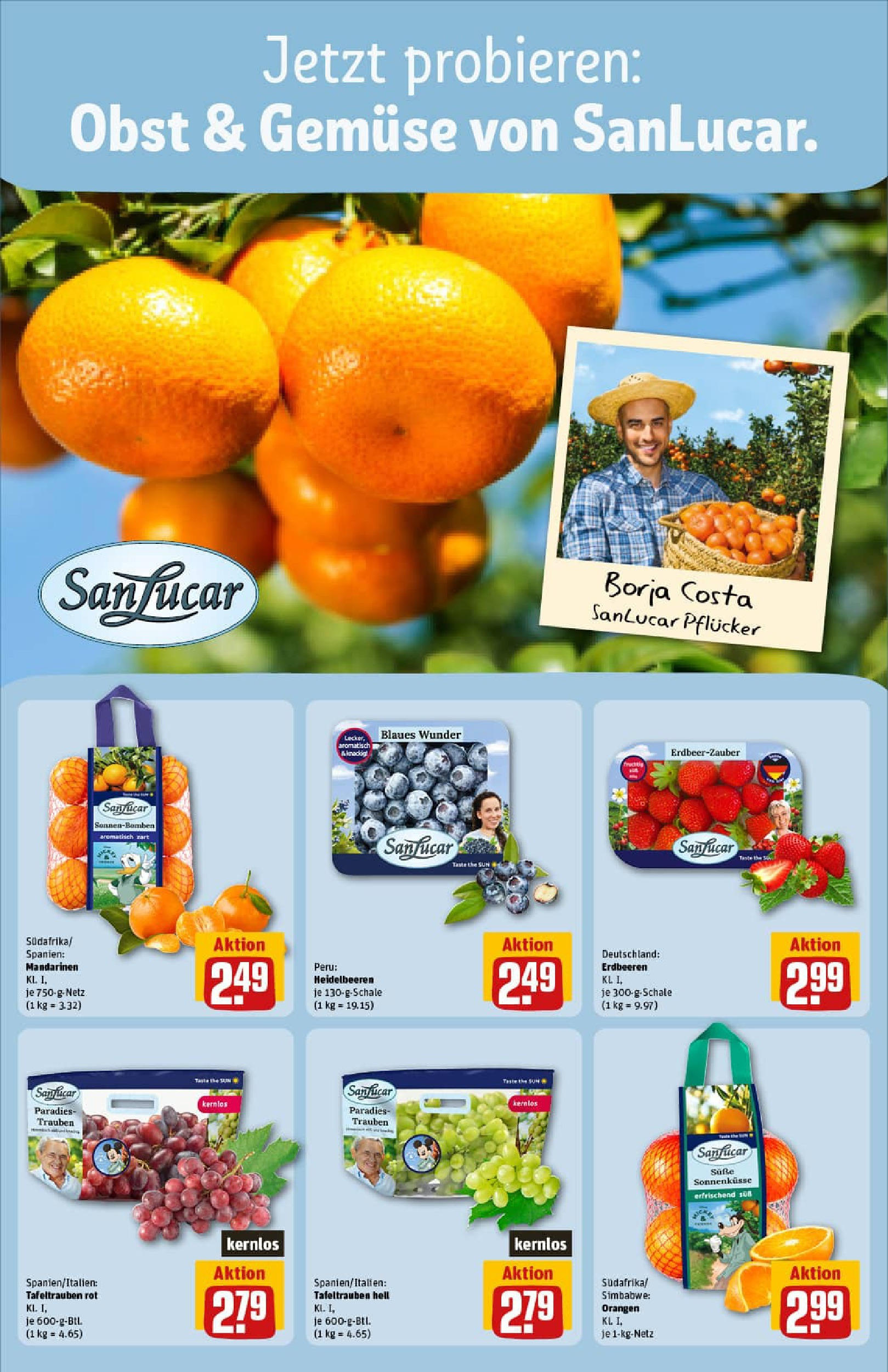 REWE Prospekt ab 28.09.2025 zum Blättern » Angebote | Seite: 12 | Produkte: Orangen, Heidelbeeren, Gemüse, Obst