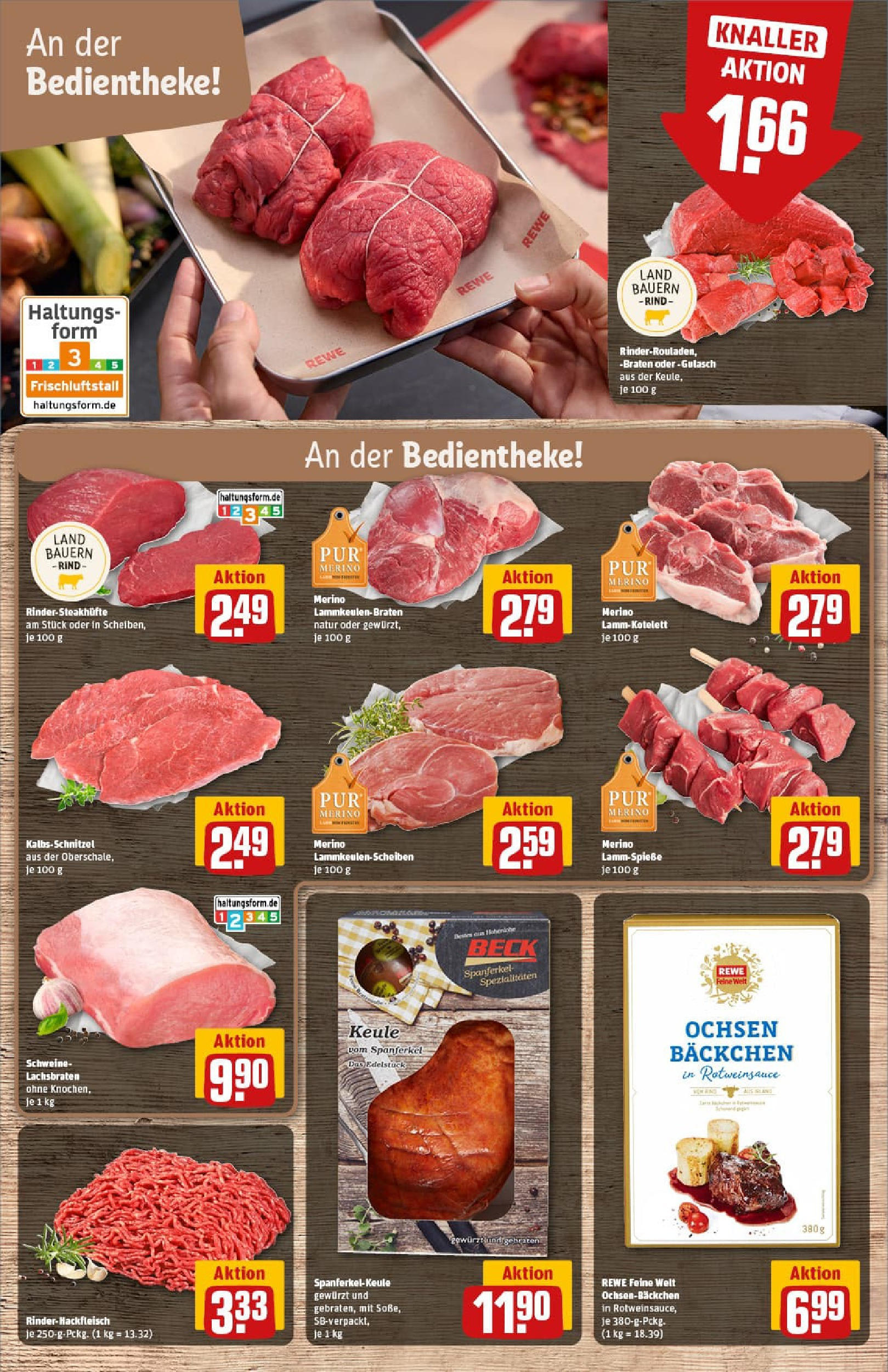 REWE Prospekt ab 28.09.2025 zum Blättern » Angebote | Seite: 15 | Produkte: Schnitzel, Gulasch, Steak, Hackfleisch