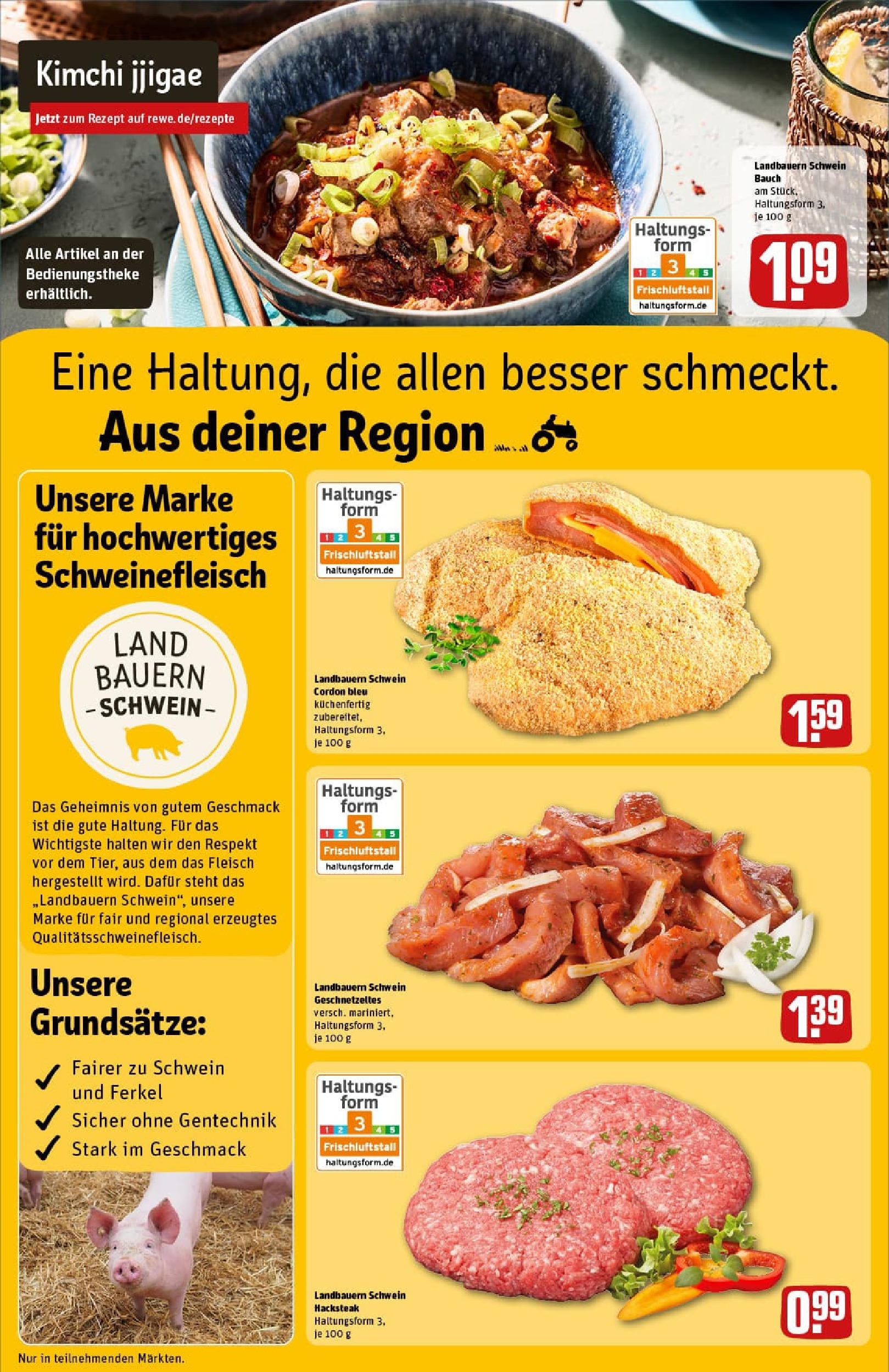 REWE Prospekt ab 28.09.2025 zum Blättern » Angebote | Seite: 16 | Produkte: Schweinefleisch, Fleisch