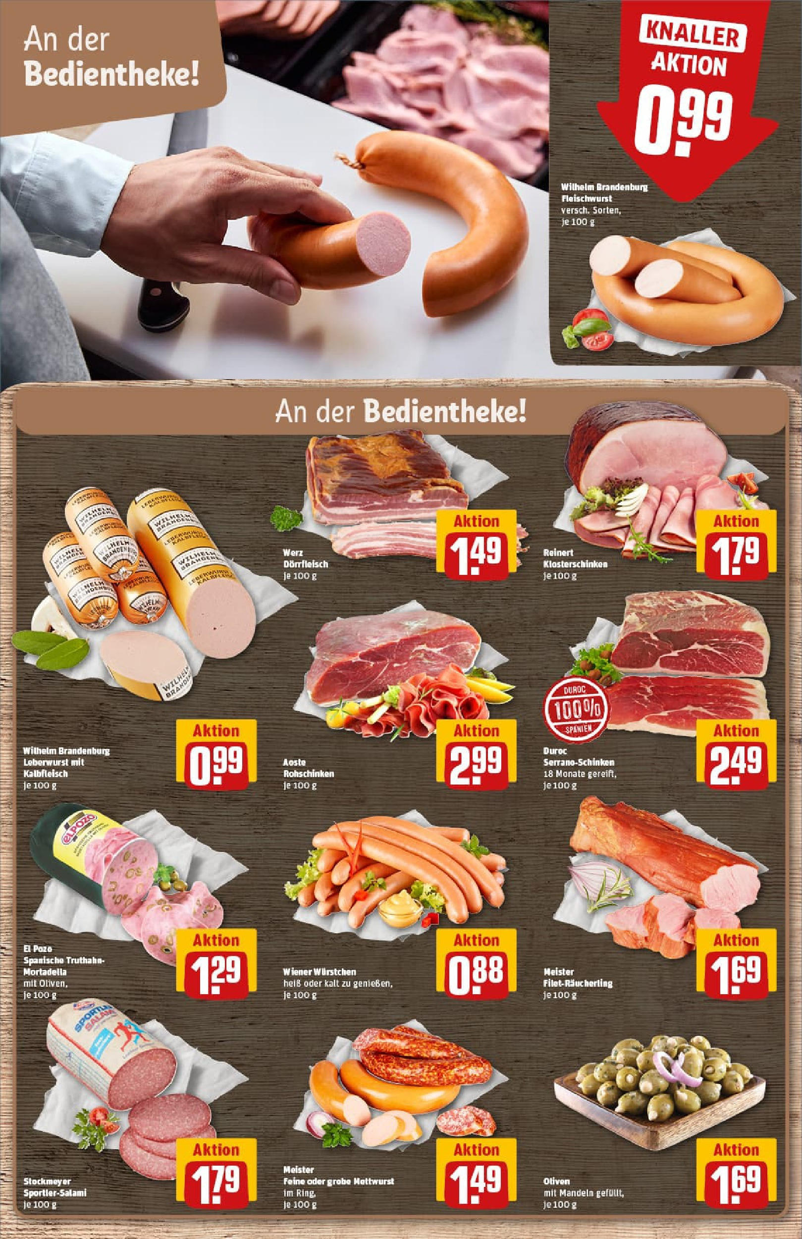 REWE Prospekt ab 28.09.2025 zum Blättern » Angebote | Seite: 18 | Produkte: Wiener wurstchen, Mandeln, Salami