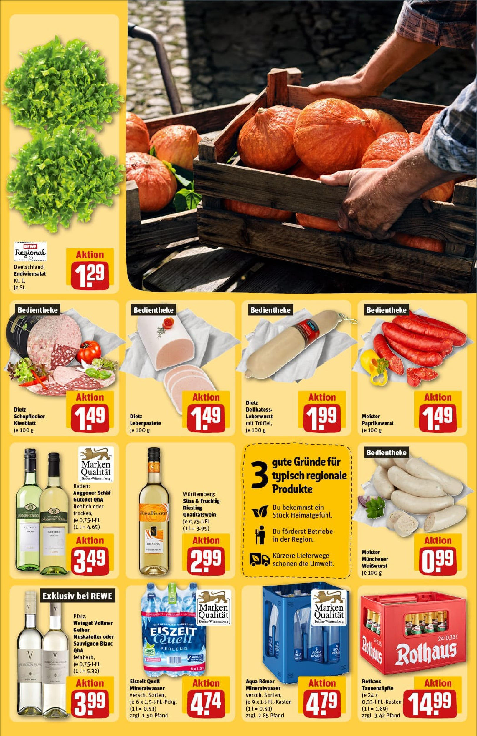 REWE Prospekt ab 28.09.2025 zum Blättern » Angebote | Seite: 31 | Produkte: Weißwurst, Mineralwasser