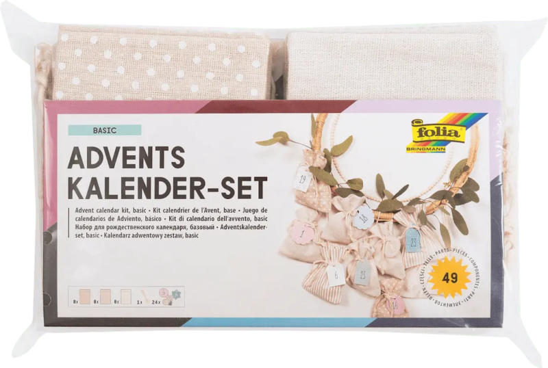 Dekorieren & Einrichten Adventskalender-Set mit Stoffsäckchen