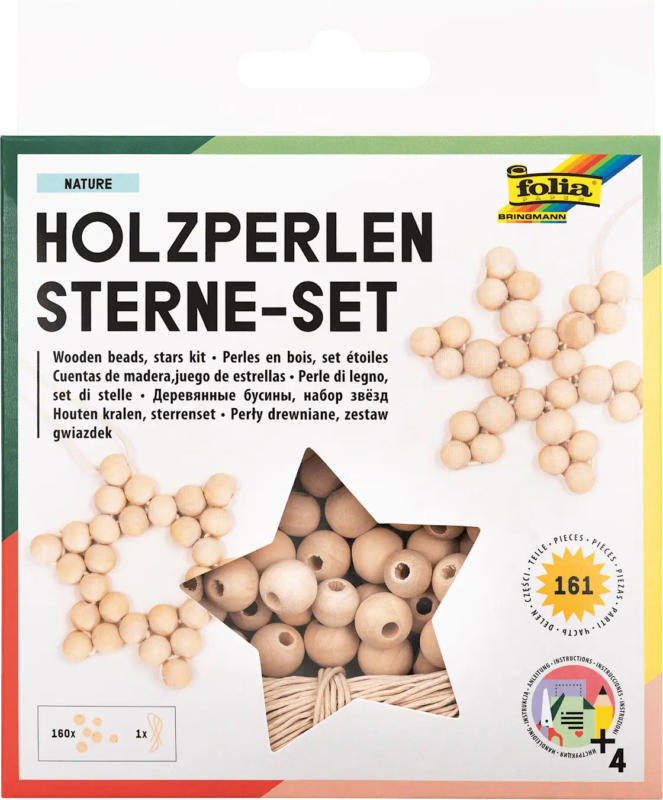 Dekorieren & Einrichten Bastelset Holzperlen Sterne
