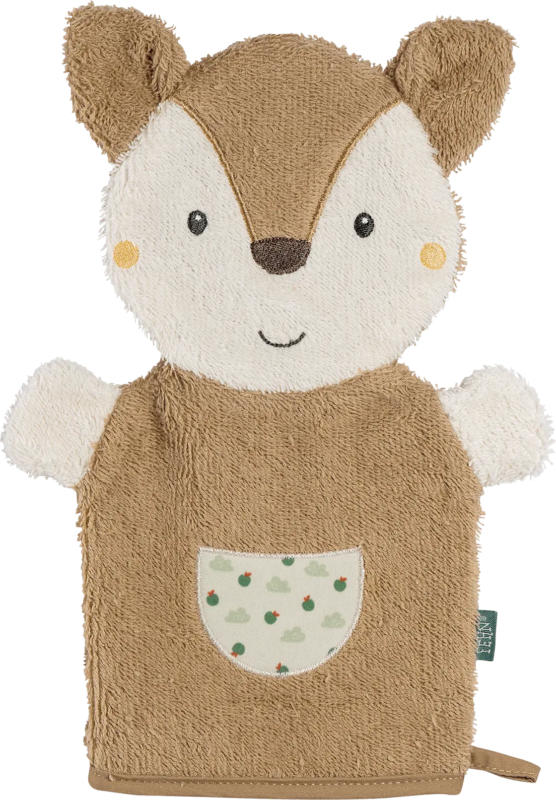 fehn Waschhandschuh Fuchs braun