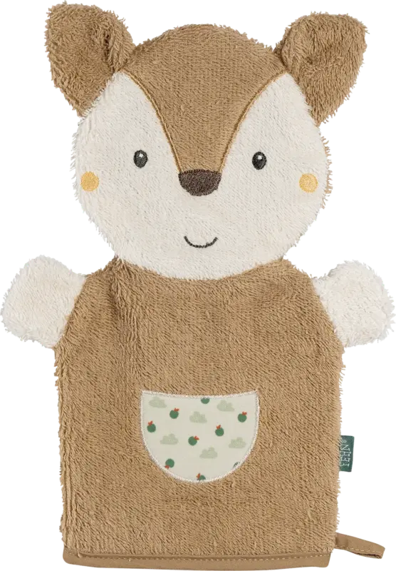 fehn Waschhandschuh Fuchs braun