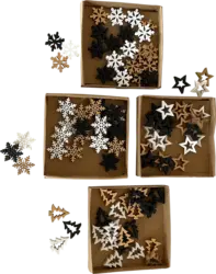 Dekorieren & Einrichten Streudeko-Set Bäume, Flocken & Sterne 24tlg