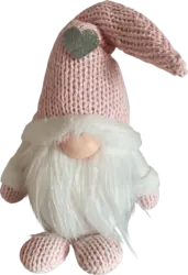 Dekorieren & Einrichten Stoffwichtel, gestrickte Mütze, Füße & Hände (33 cm), rosa