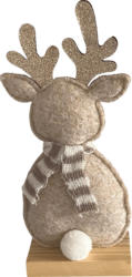 Dekorieren & Einrichten Stoffaufsteller Elch (22,5 cm), beige