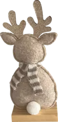 Dekorieren & Einrichten Stoffaufsteller Elch (22,5 cm), beige