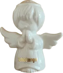 Dekorieren & Einrichten Keramikschutzengel, weiß-gold