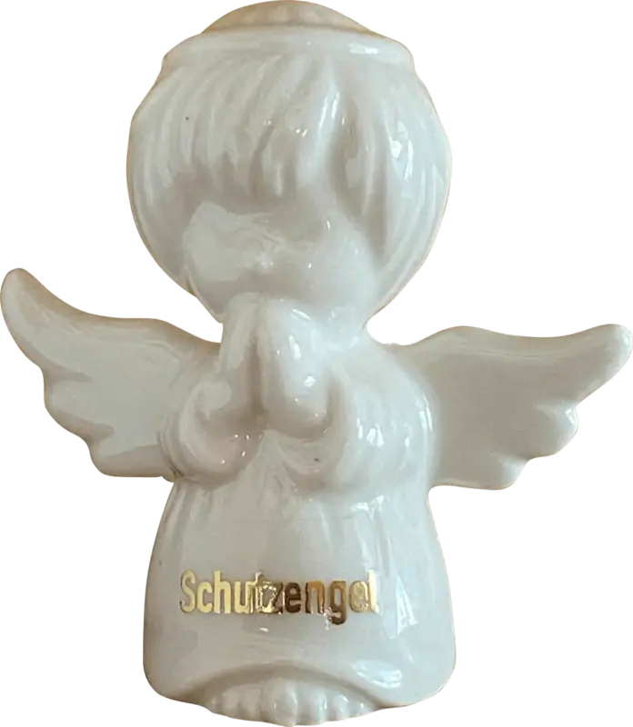 Dekorieren & Einrichten Keramikschutzengel, weiß-gold