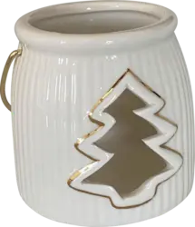 Dekorieren & Einrichten Keramikwindlicht weiß (8 cm)