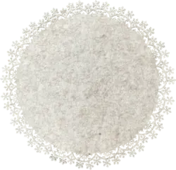Dekorieren & Einrichten Platzset aus Filz mit Schneeflockenrand, rund (38 cm)