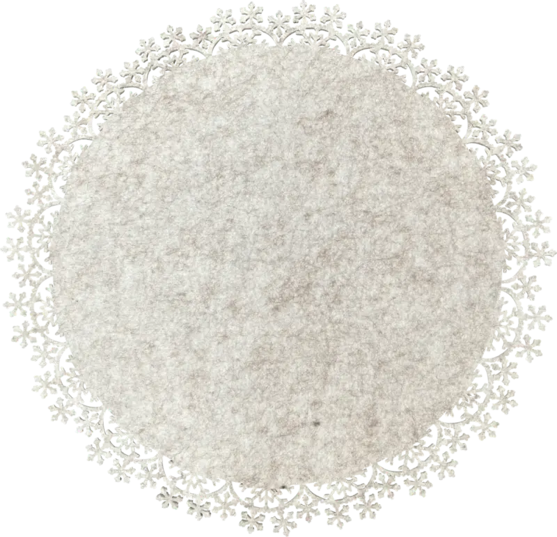 Dekorieren & Einrichten Platzset aus Filz mit Schneeflockenrand, rund (38 cm)