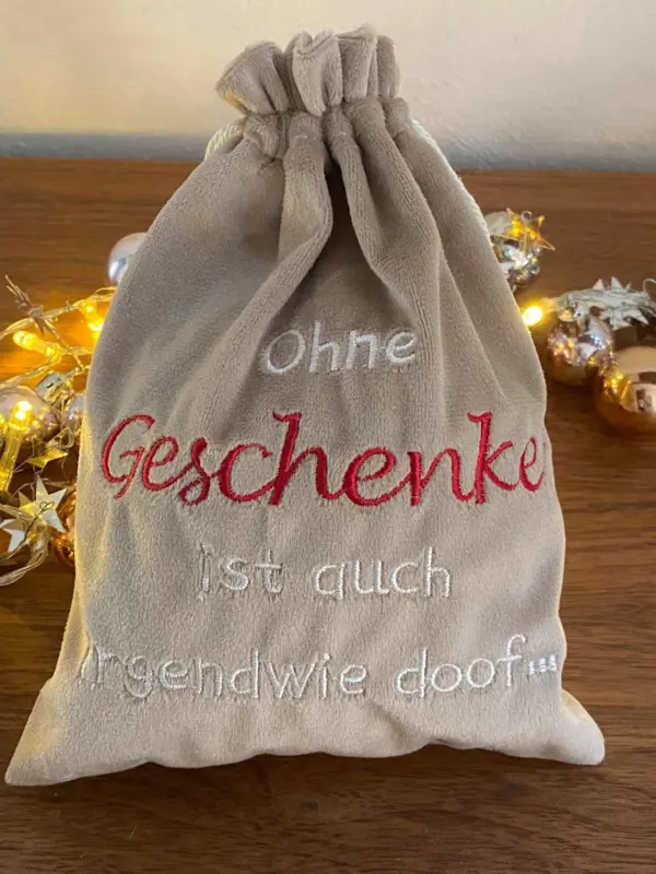Dekorieren & Einrichten Samtsäckchen beige