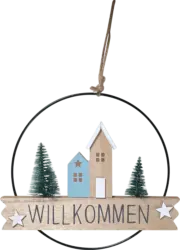 Dekorieren & Einrichten Metallring mit Häusern zum Aufhängen