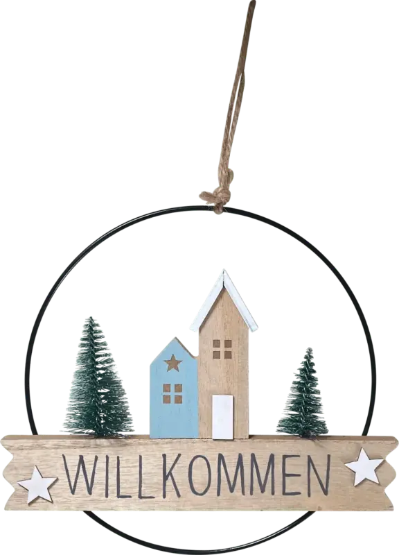 Dekorieren & Einrichten Metallring mit Häusern zum Aufhängen