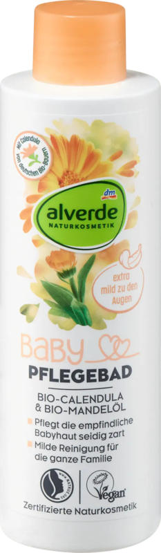 alverde NATURKOSMETIK Baby Badezusatz Calendula & Mandelöl