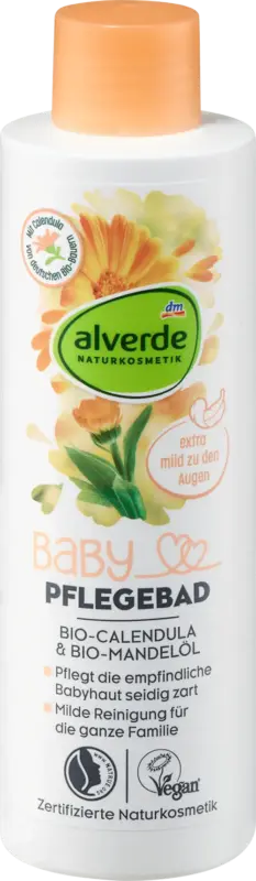 alverde NATURKOSMETIK Baby Badezusatz Calendula & Mandelöl