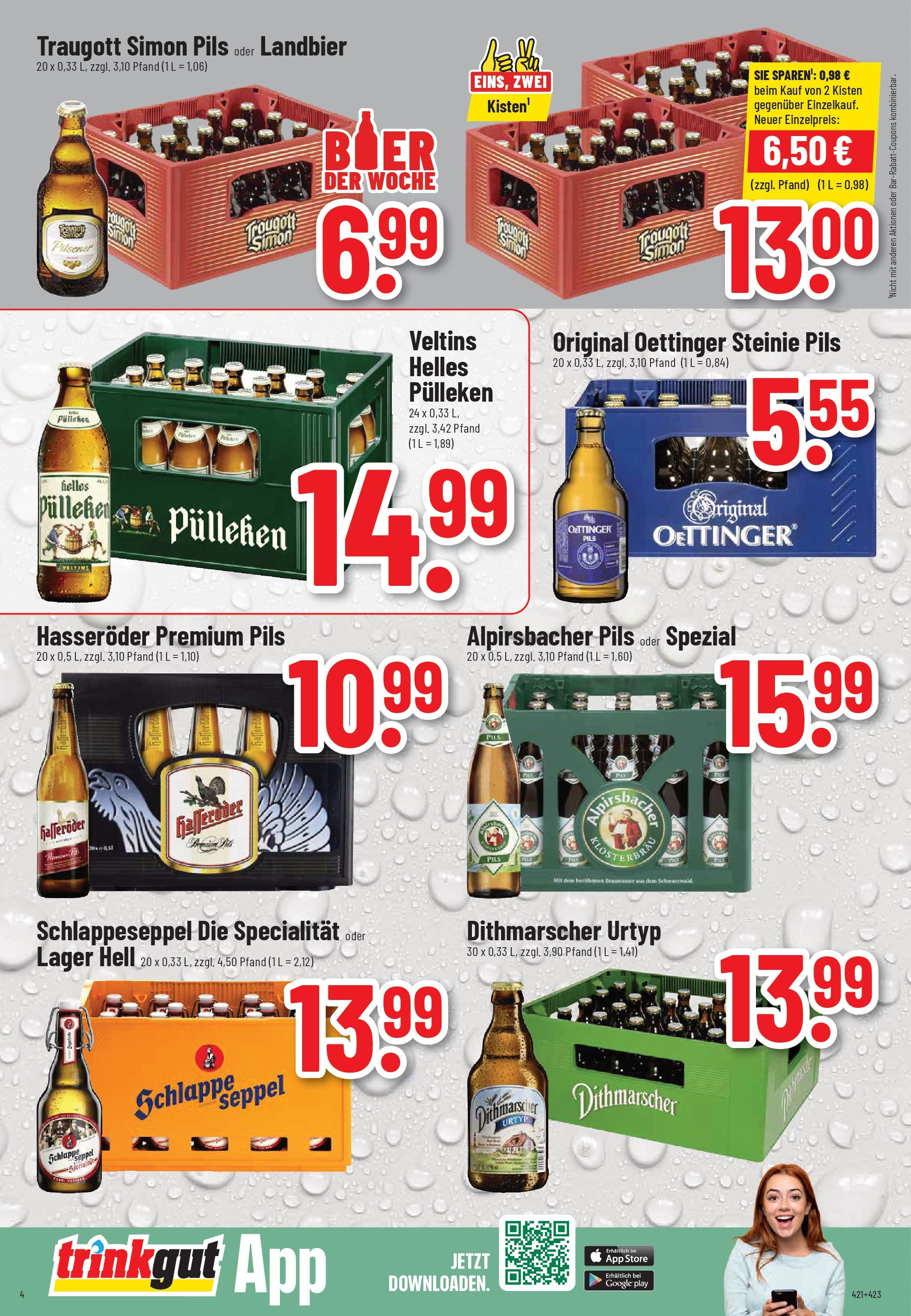 Trinkgut - trinkgut: Wochenangebote (ab 28.09.2025) » Angebote online | Seite: 4 | Produkte: Pils, Oettinger, Hasseröder, Veltins