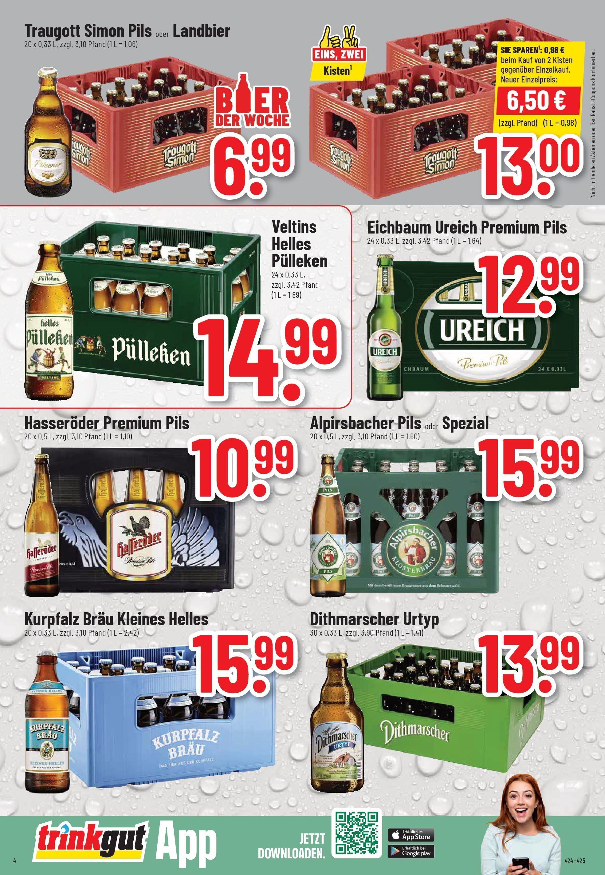 Trinkgut - trinkgut: Wochenangebote (ab 28.09.2025) » Angebote online | Seite: 4 | Produkte: Bier, Pils, Hasseröder, Veltins