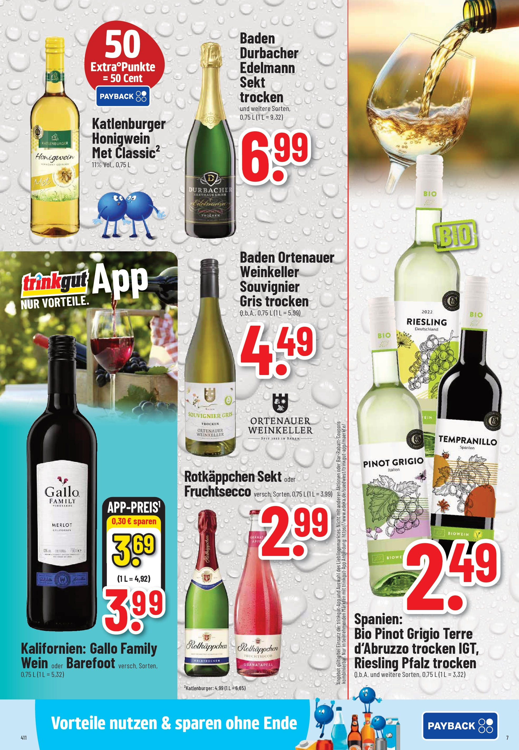 Trinkgut - trinkgut: Wochenangebote (ab 28.09.2025) » Angebote online | Seite: 7 | Produkte: Sekt, Merlot, Fruchtsecco, Rotkäppchen