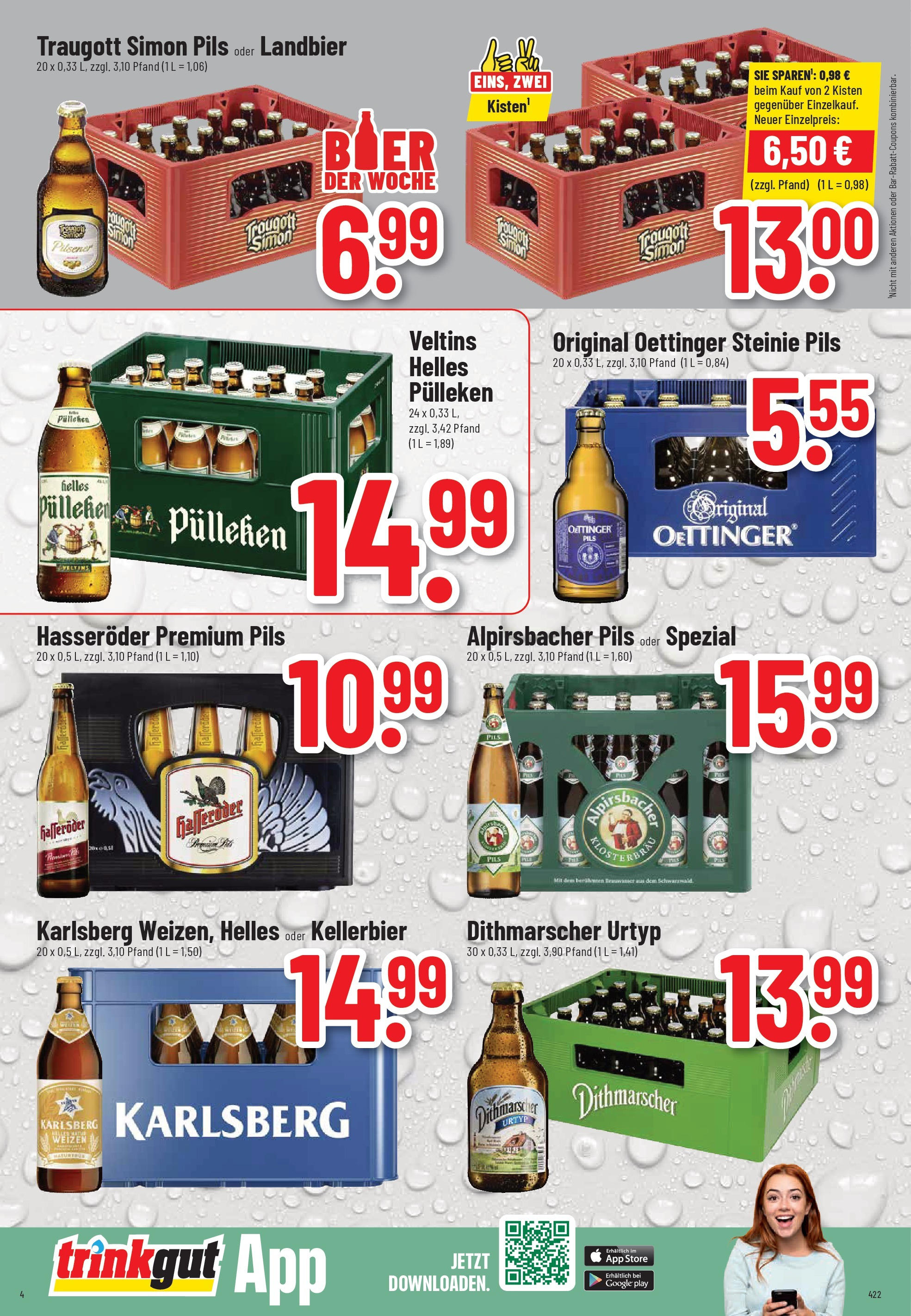 Trinkgut - trinkgut: Wochenangebote (ab 28.09.2025) » Angebote online | Seite: 4 | Produkte: Pils, Oettinger, Hasseröder, Veltins