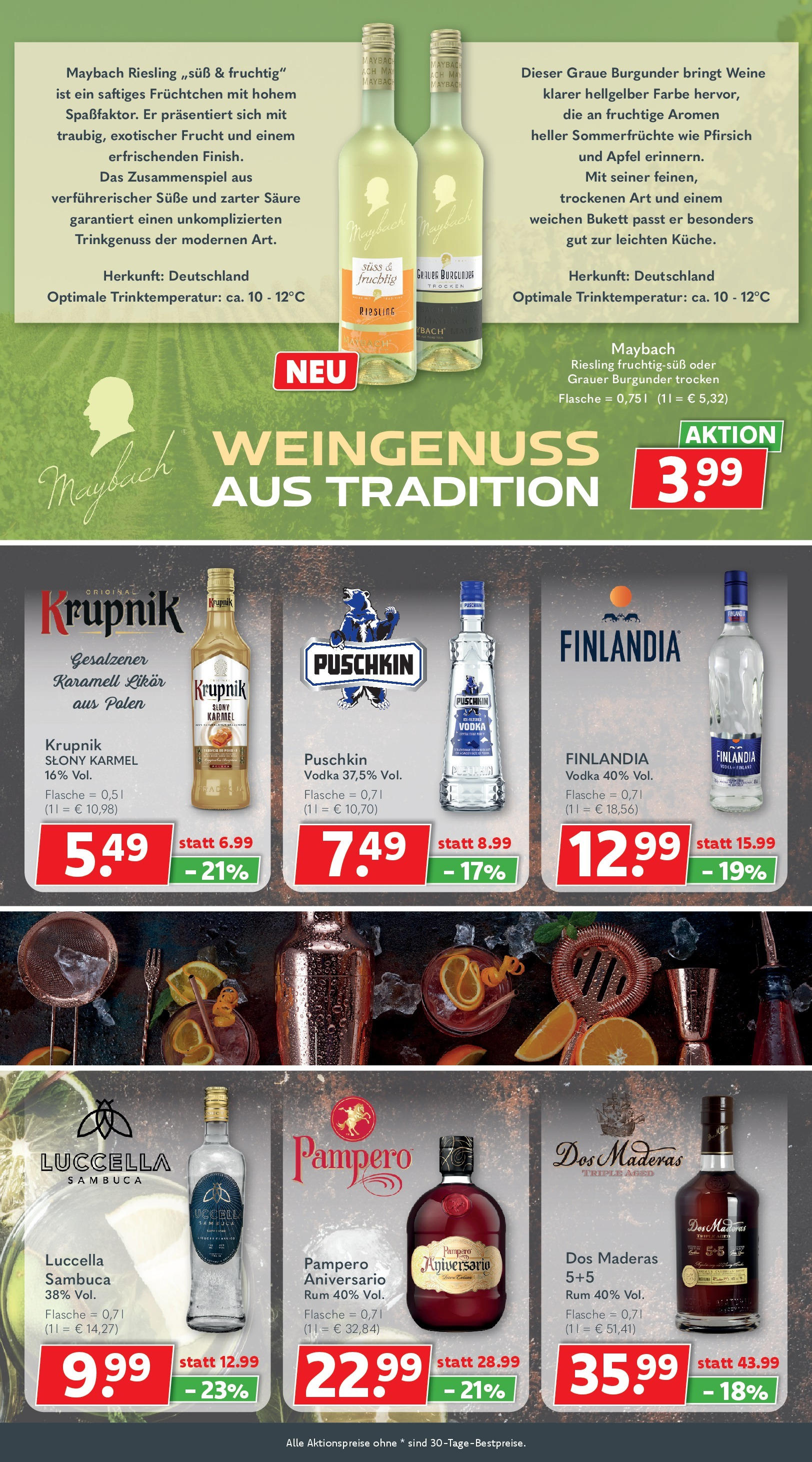 Getränkeland - Getränkeland: Getränkeangebote (ab 28.09.2025) zum Blättern | Seite: 7 | Produkte: Likör, Rum, Äpfel, Vodka