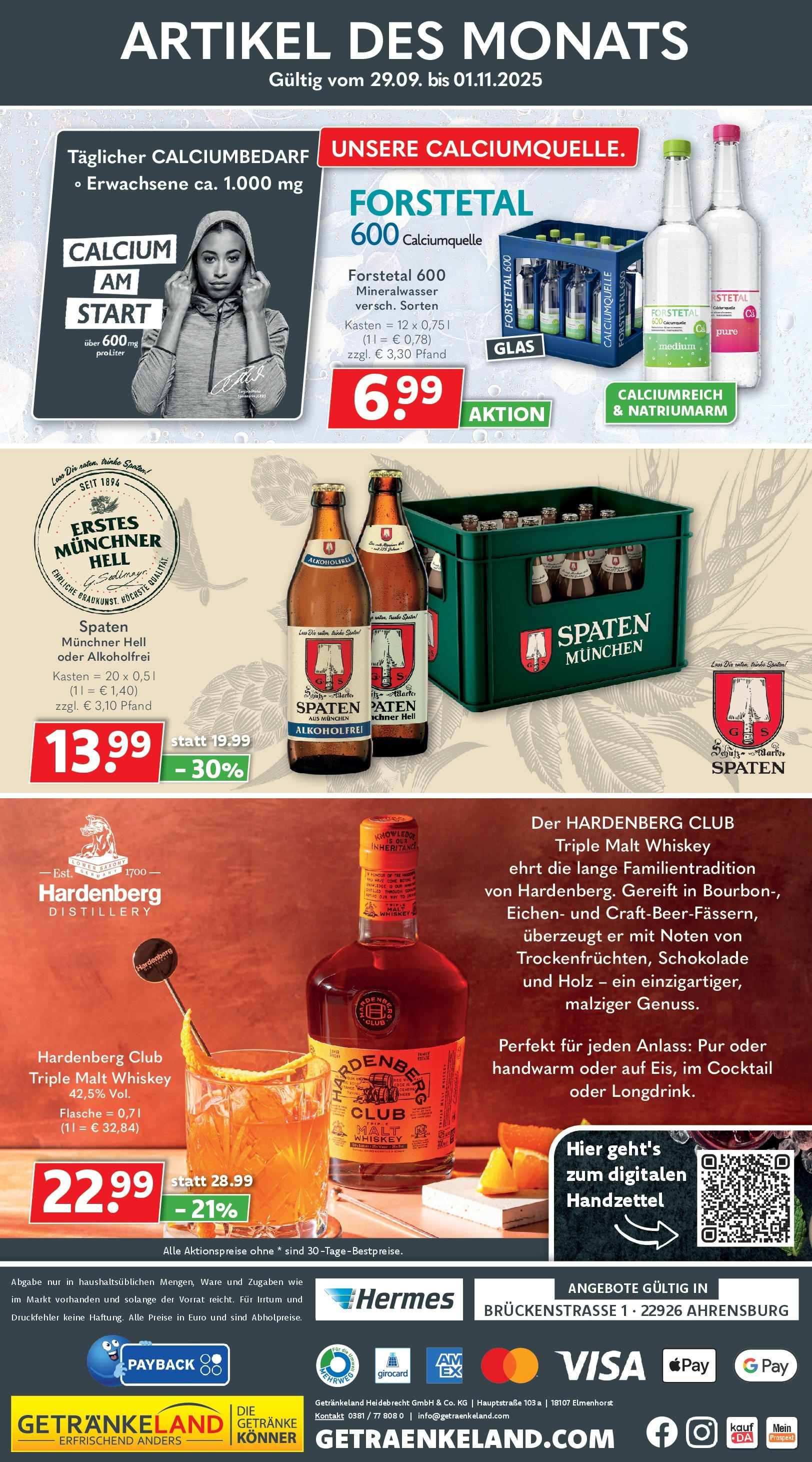 Getränkeland - Getränkeland: Getränkeangebote (ab 28.09.2025) zum Blättern | Seite: 8 | Produkte: Schokolade, Mineralwasser, Bourbon, Whiskey