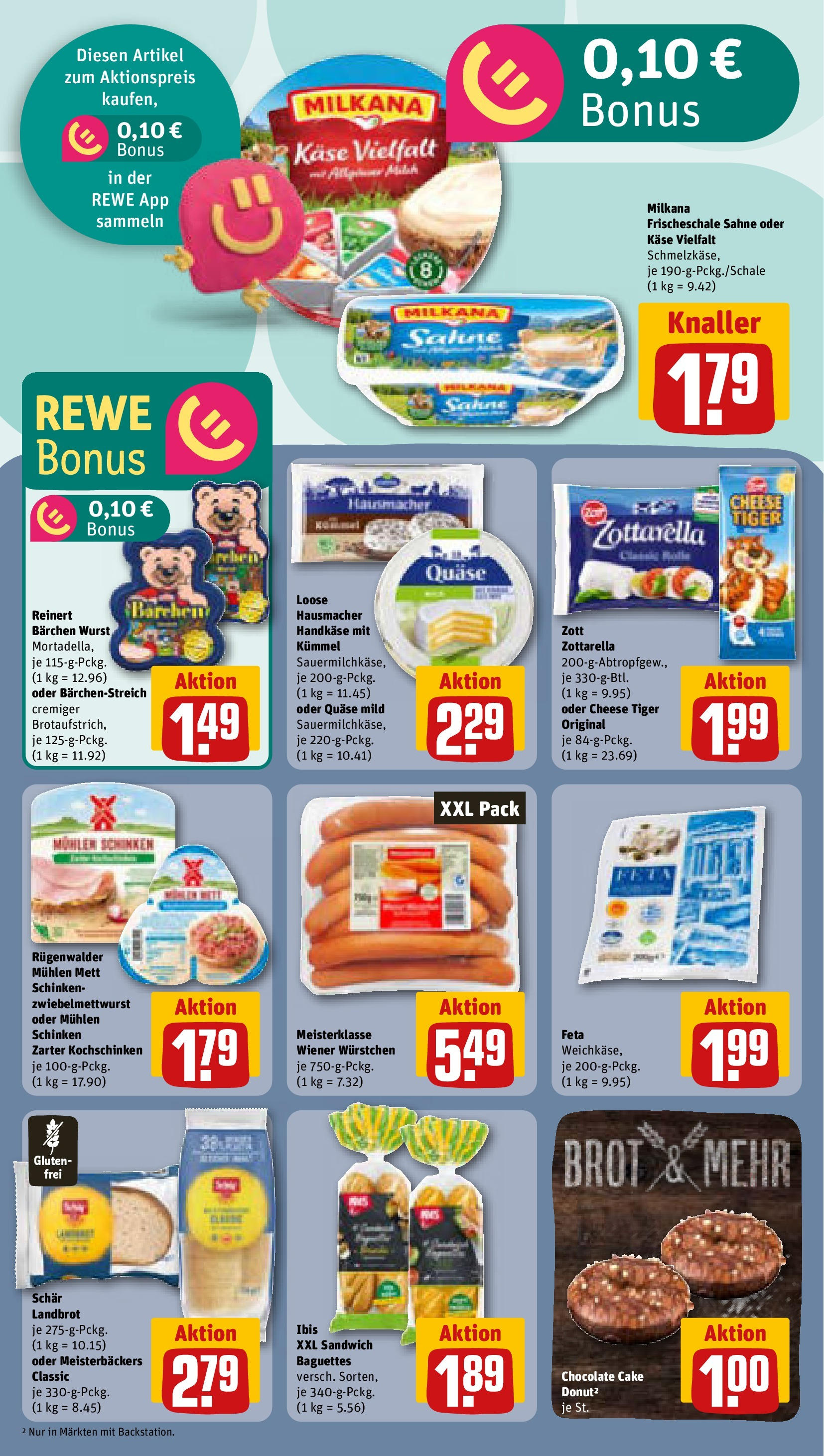 REWE Prospekt ab 28.09.2025 zum Blättern » Angebote | Seite: 13 | Produkte: Wiener wurstchen, Milkana, Wurst, Brot