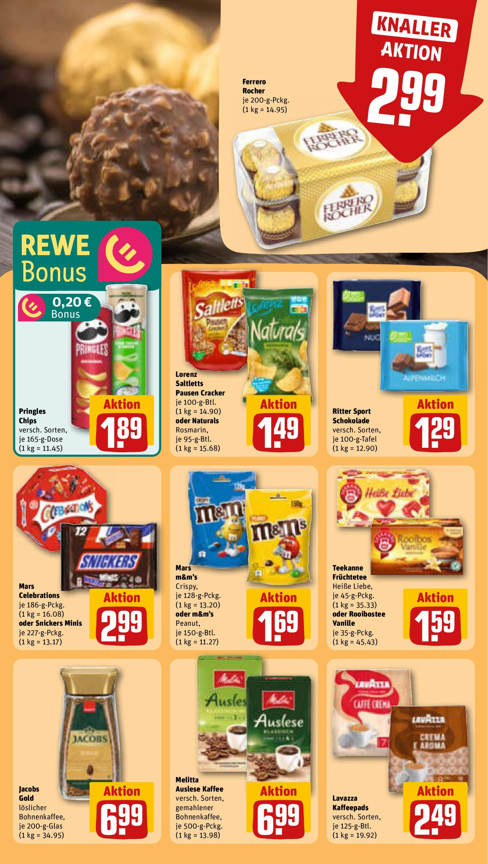 REWE Prospekt ab 28.09.2025 zum Blättern » Angebote | Seite: 21 | Produkte: Lavazza, Kaffeepads, Ferrero rocher, Schokolade