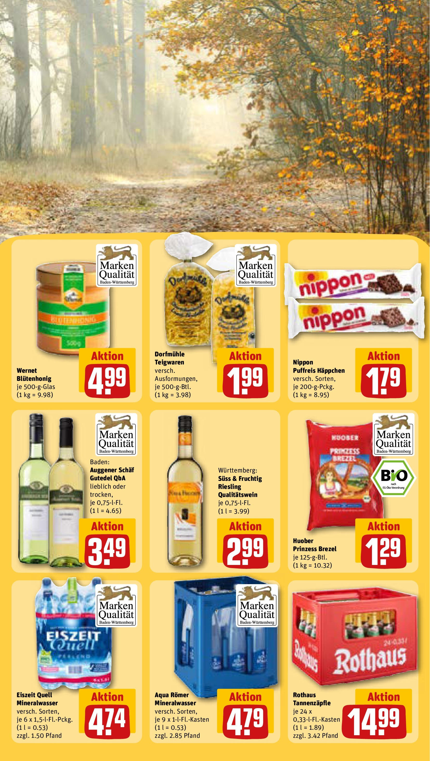 REWE Prospekt ab 28.09.2025 zum Blättern » Angebote | Seite: 23 | Produkte: Mineralwasser, Pasta