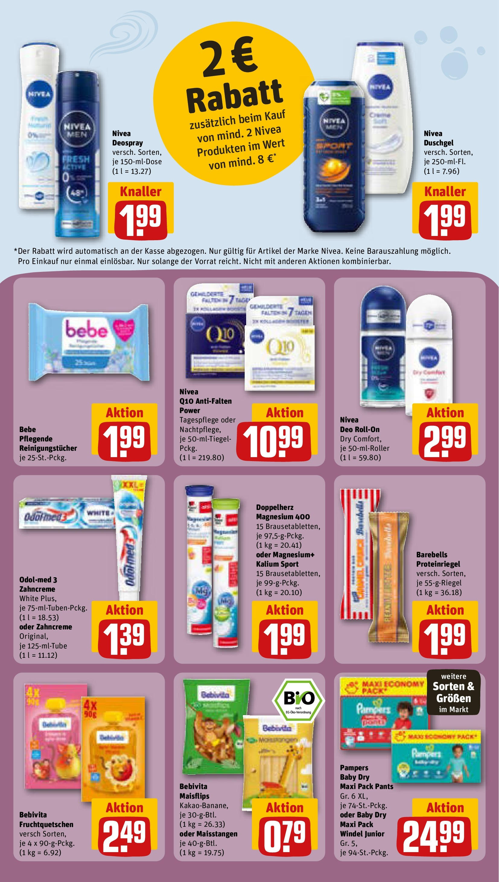 REWE Prospekt ab 28.09.2025 zum Blättern » Angebote | Seite: 24 | Produkte: Duschgel, Reinigungstücher, Shower Gel, Deospray