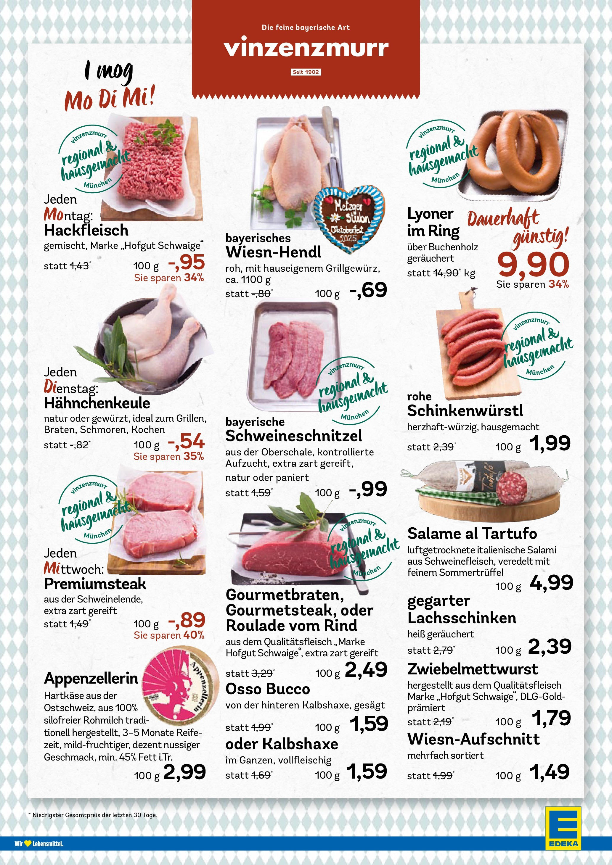 Edeka prospekt München	 (ab 29.09.2025) » Angebote Online | Seite: 4 | Produkte: Salami, Steak, Hackfleisch